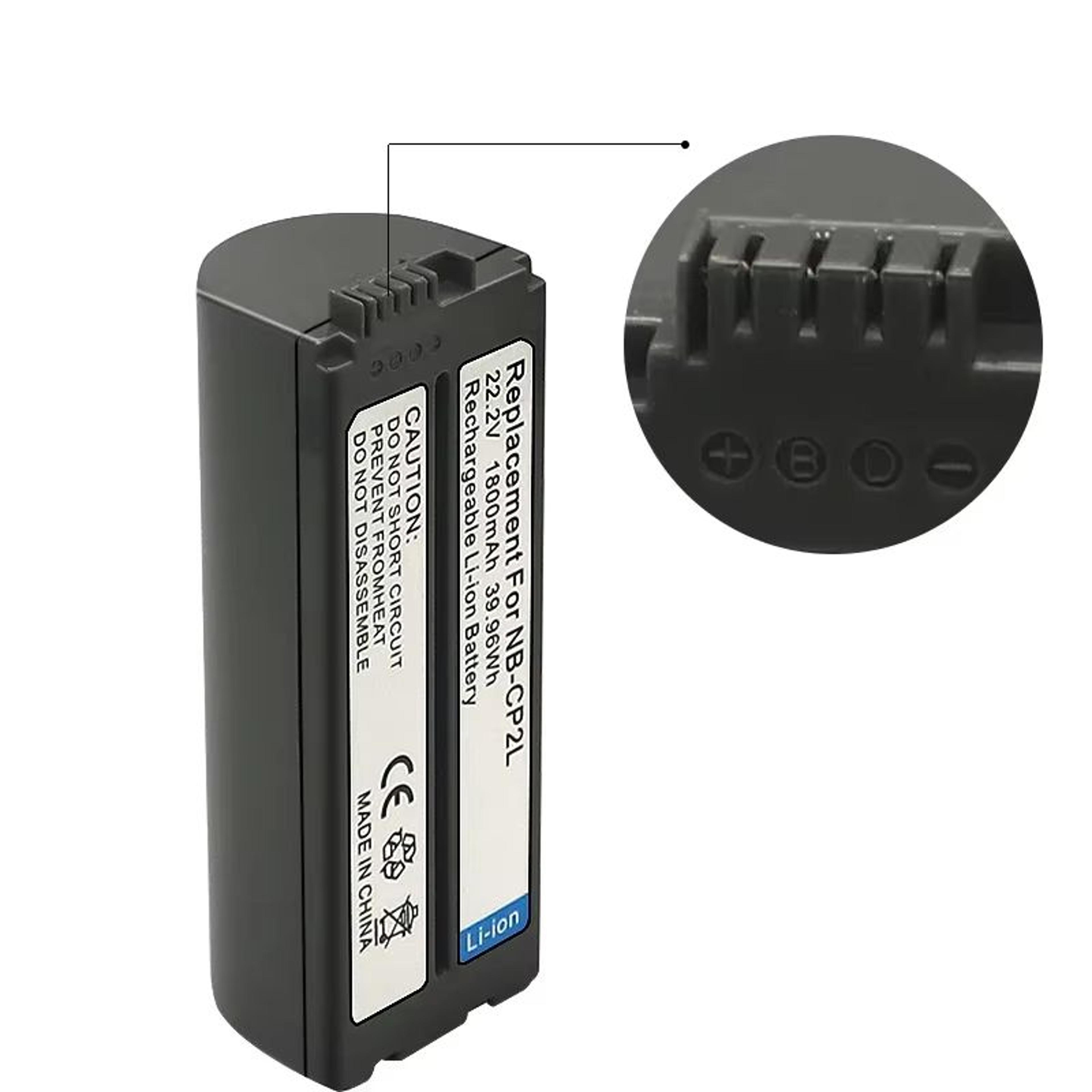 nb-cp2lh rechargeable battery & charger kit for canon selphy – 1800mah power pack
