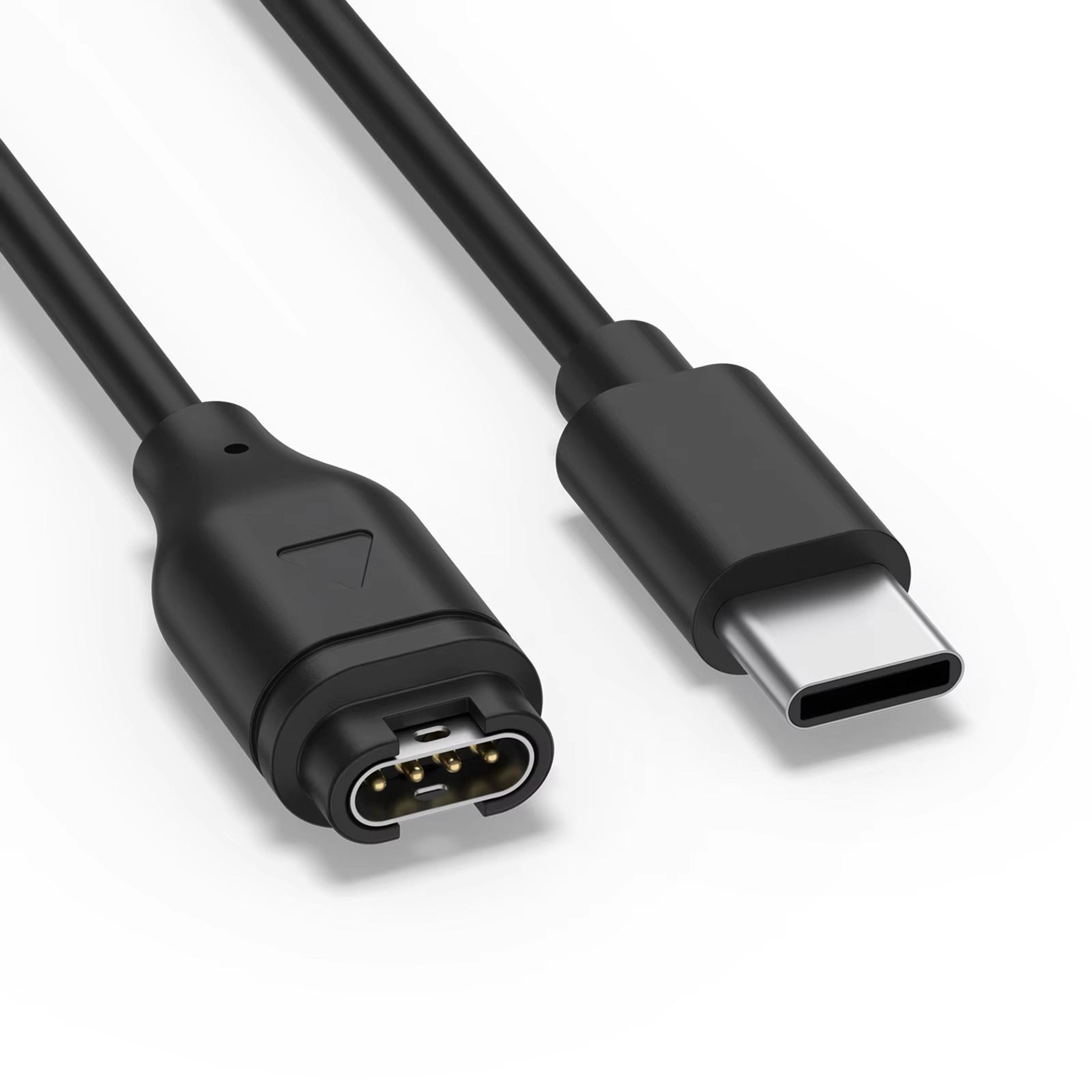 type-c fast charging cable for garmin – smartwatch charger cord for venu, fenix, forerunner & vivoactive series