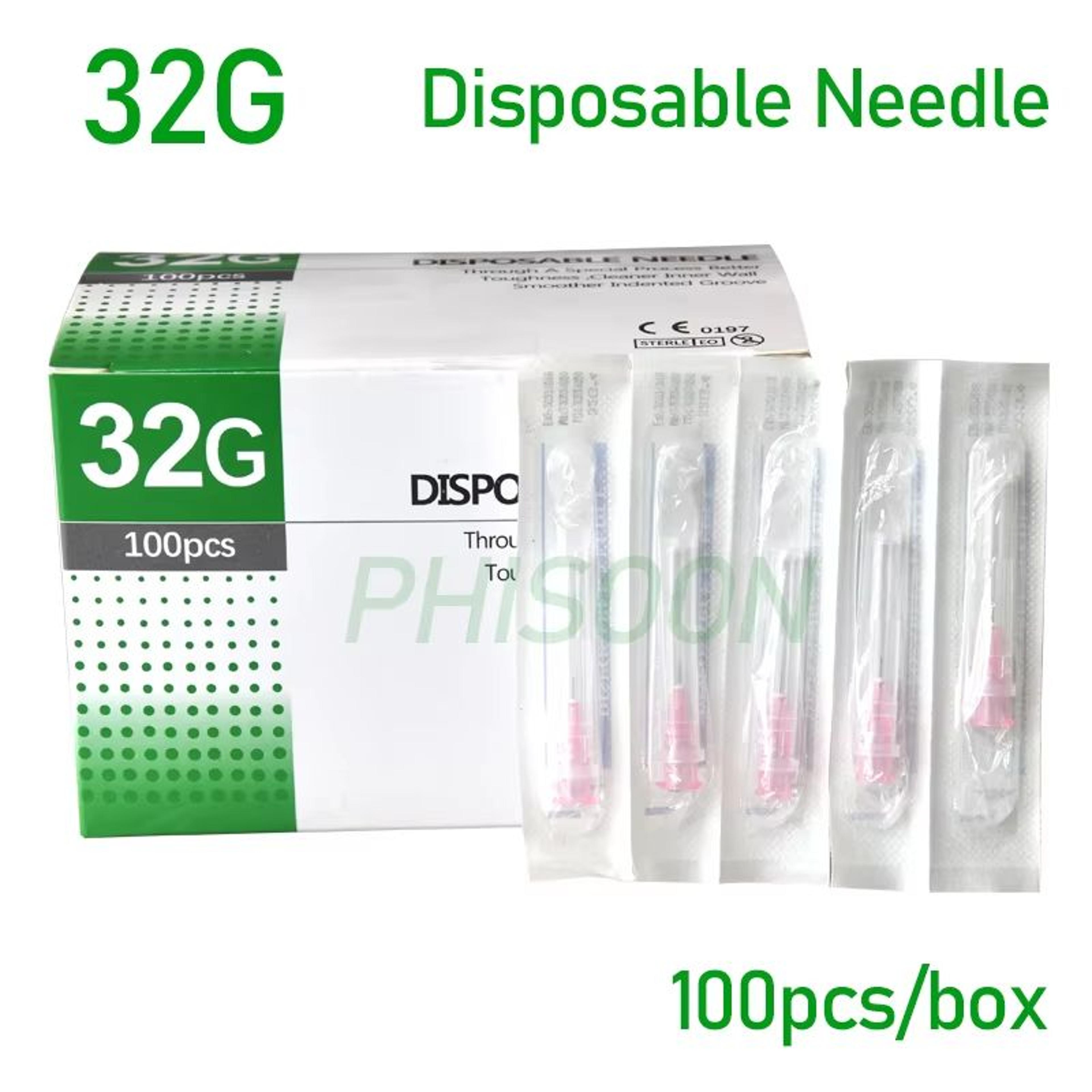 painless ultrafine 32g beauty needles – professional microneedle syringes for skincare, mesotherapy & eyelid treatments