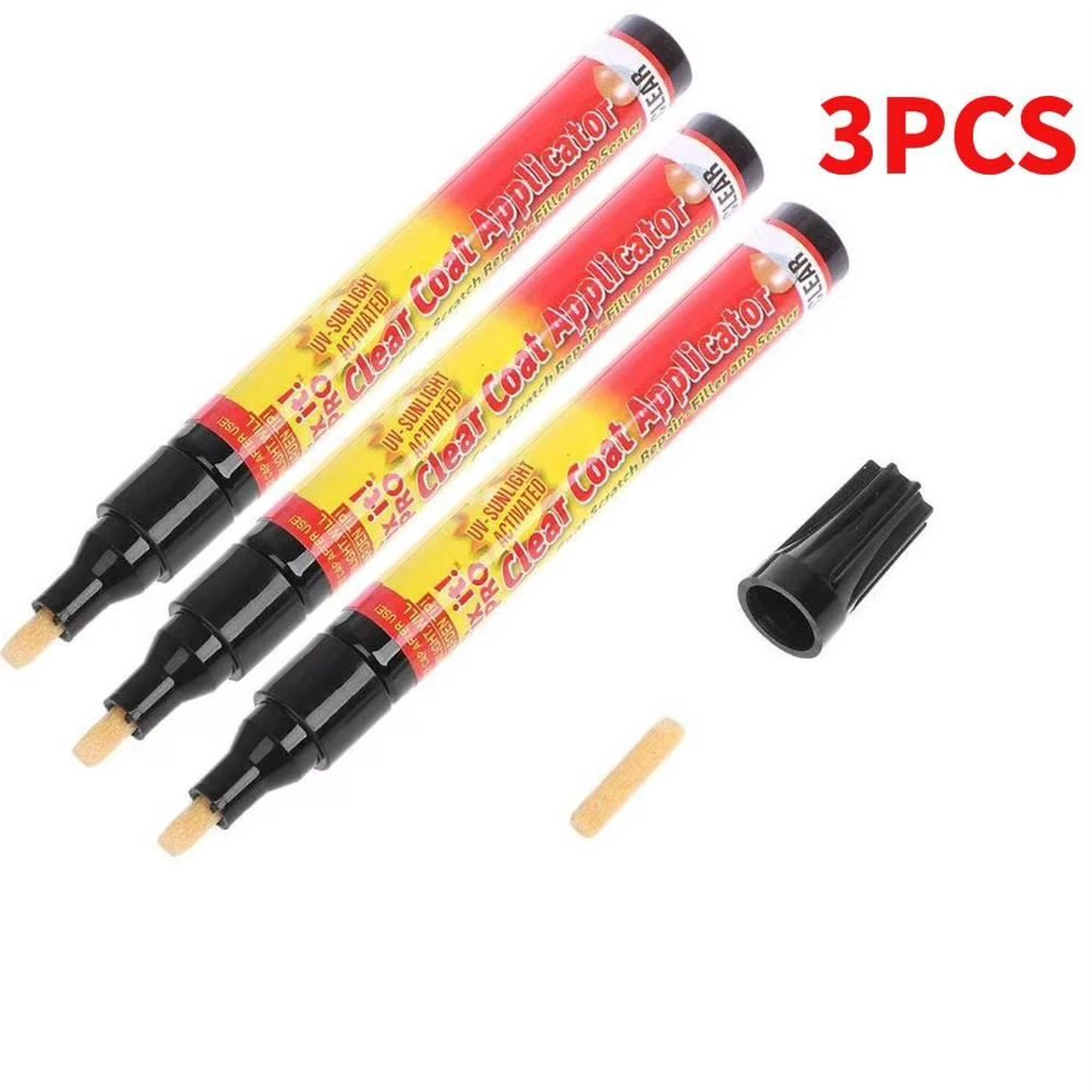 3pcs car scratch repair pen portable clear coat applicator for auto paint restoration