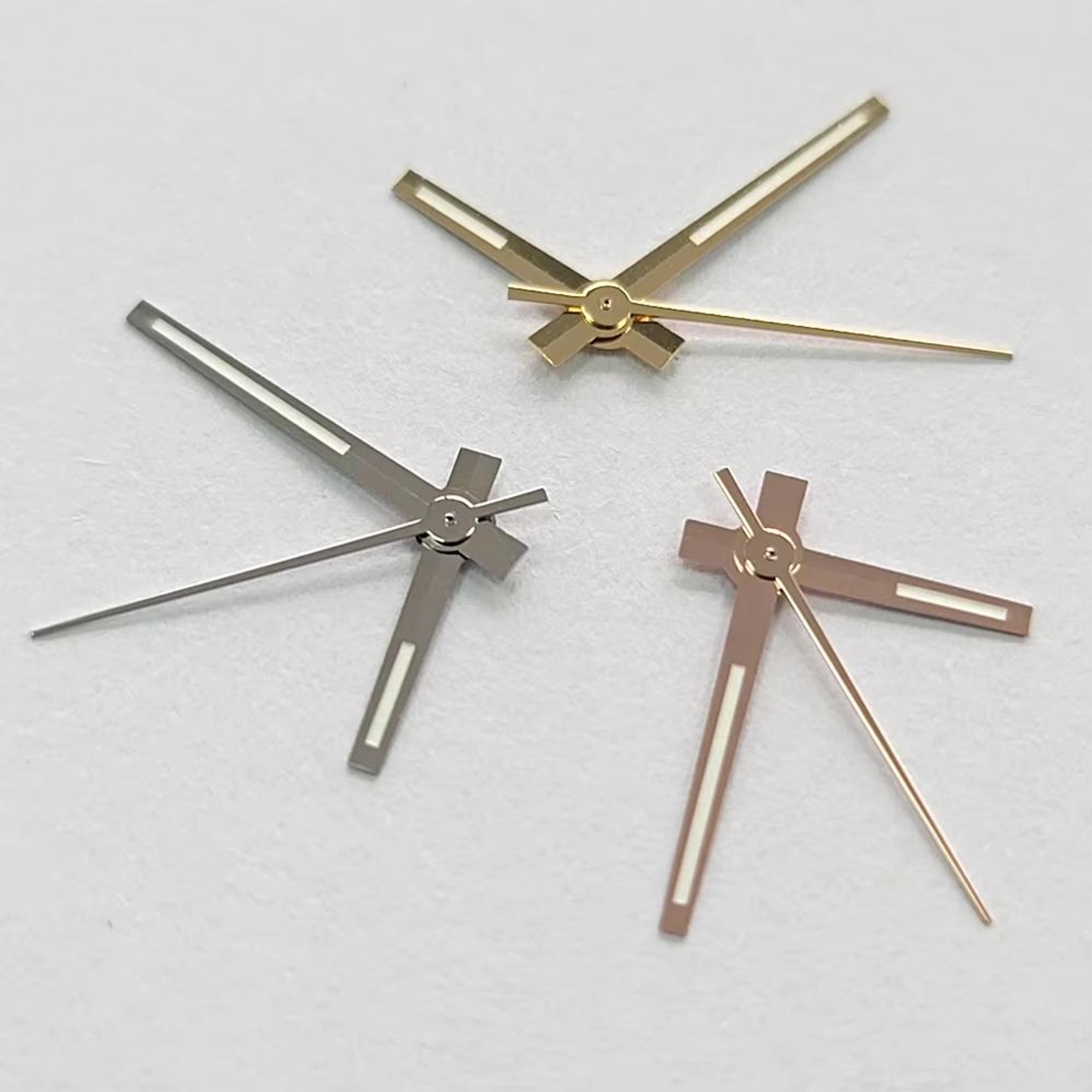 modified luminous watch hands for nh35/nh36/4r/7s movements – green, silver, gold, rose