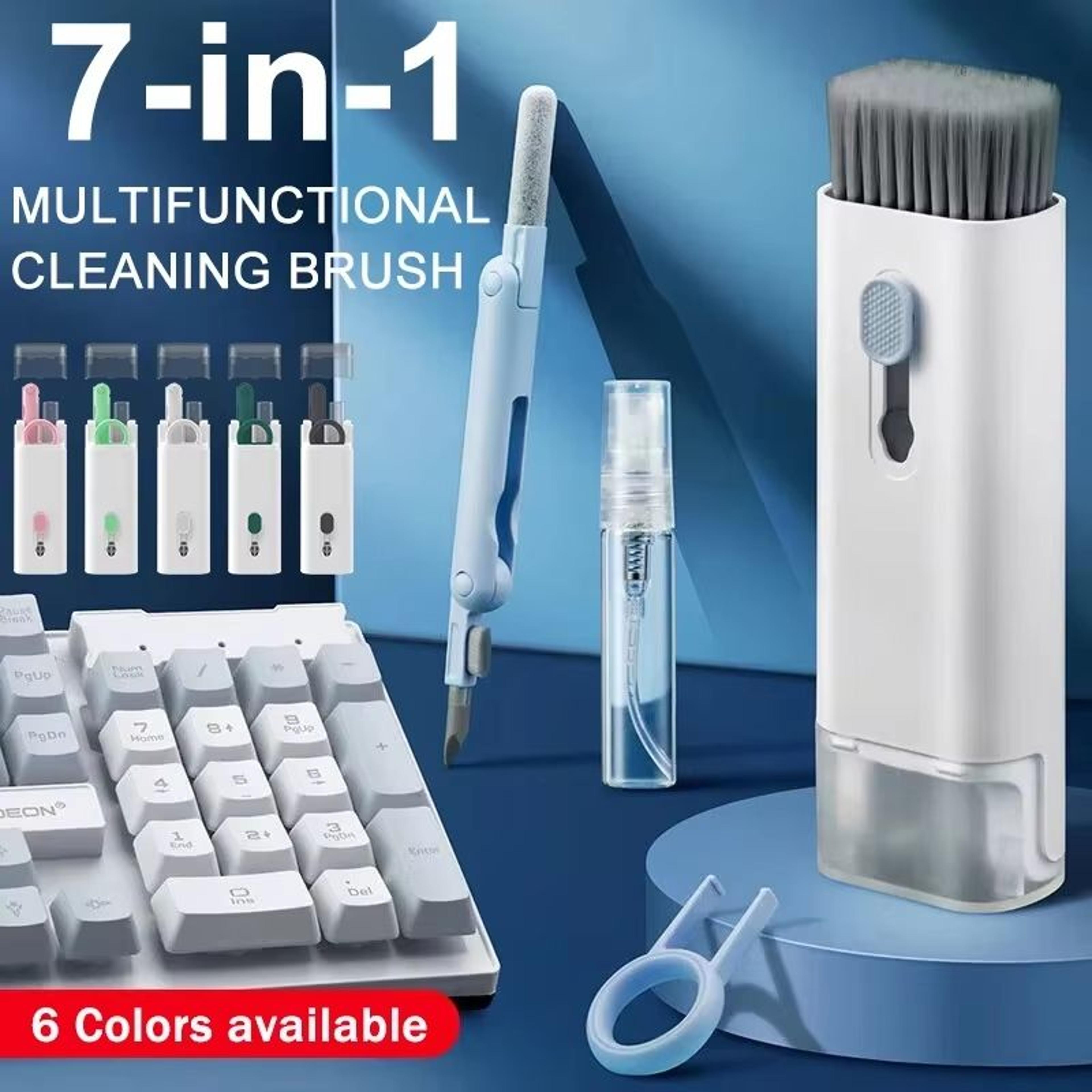 7-in-1 computer & headset cleaning kit – keyboard brush, earphone pen, keycap puller