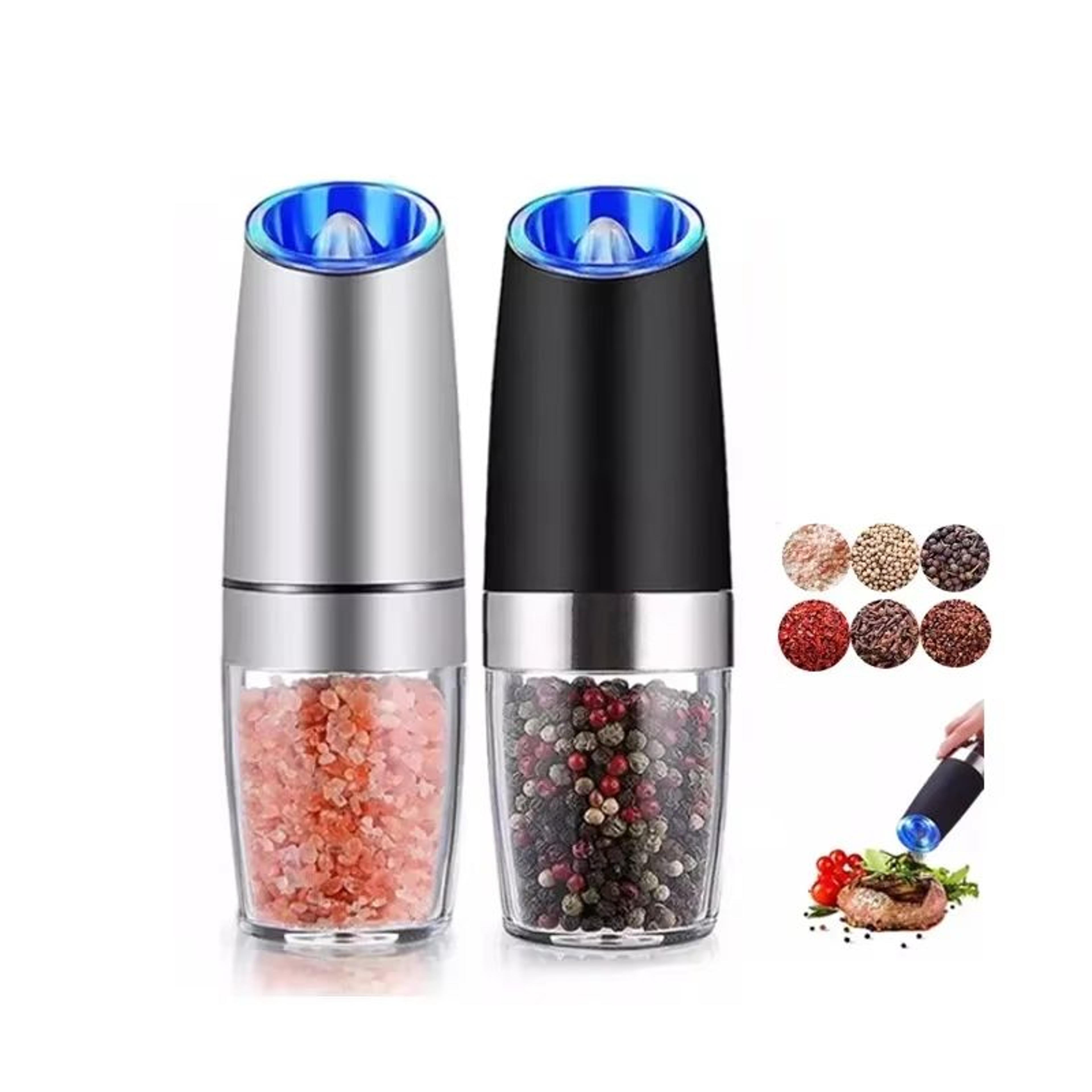 electric automatic salt and pepper grinder with led light and adjustable coarseness