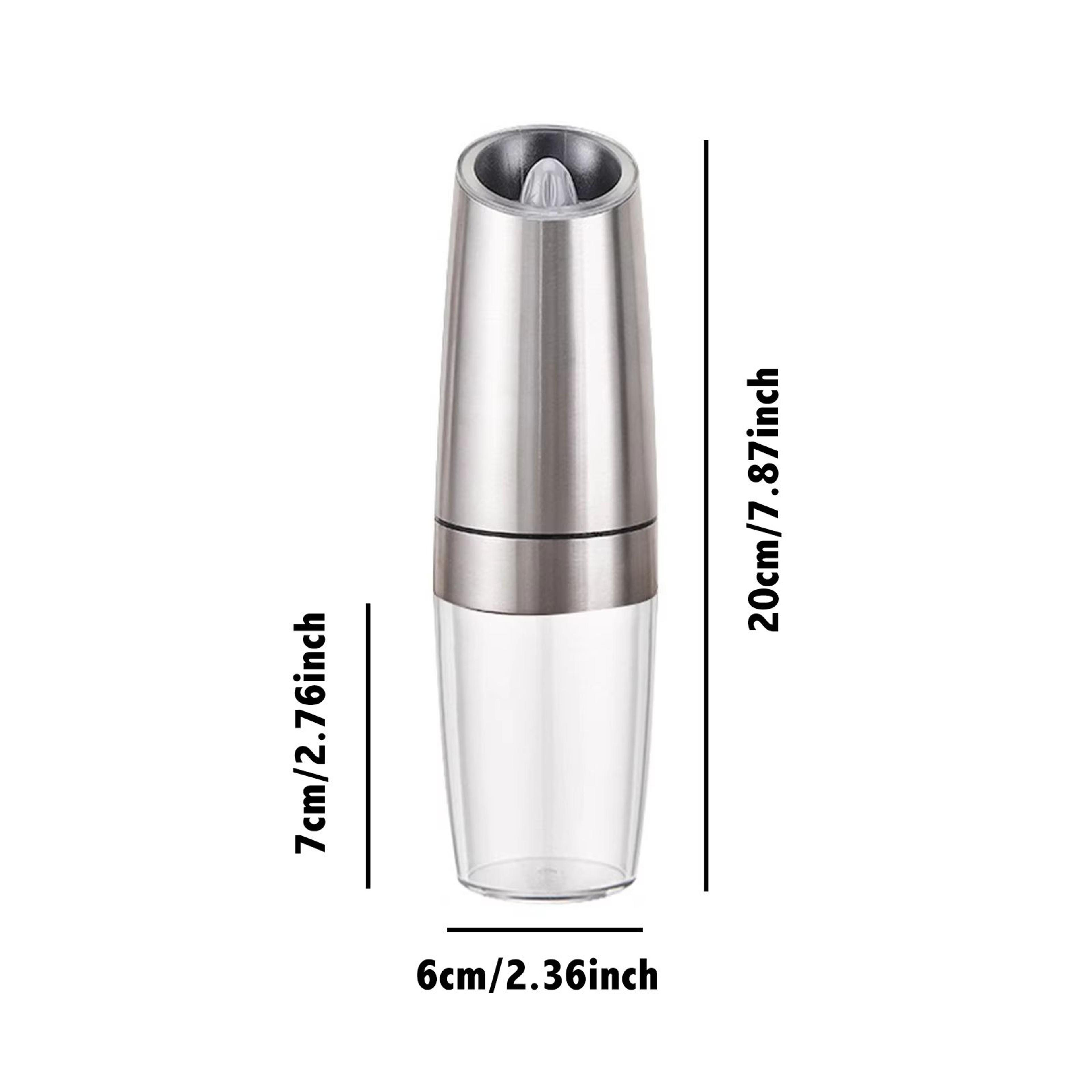 smartgrind gravity electric salt and pepper grinder set with led light and adjustable coarseness