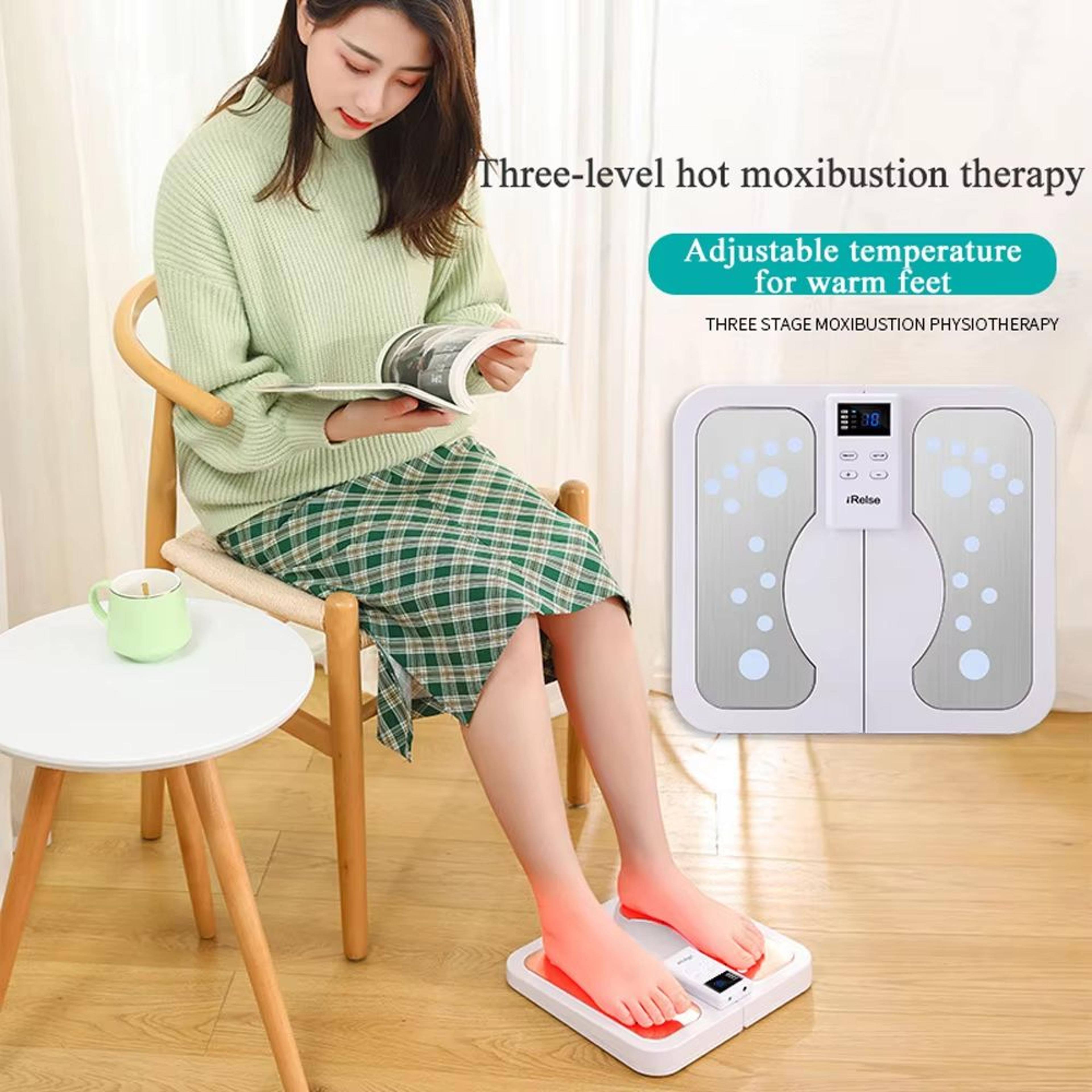 revivepro ems foot massager – electric circulation & muscle stimulator with heat for feet and legs