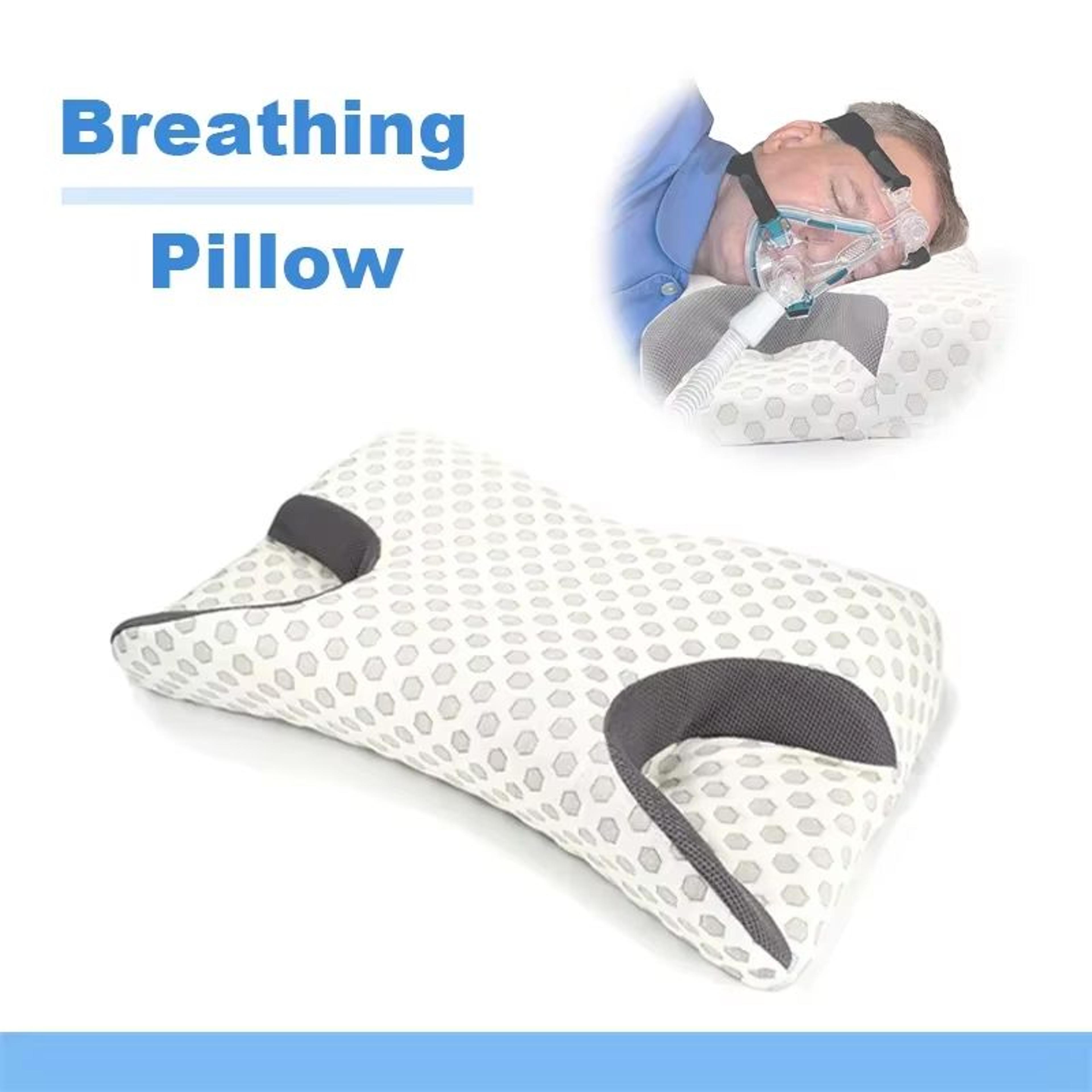 odorless memory foam cpap pillow – ergonomic contour support for sleep apnea and medical use