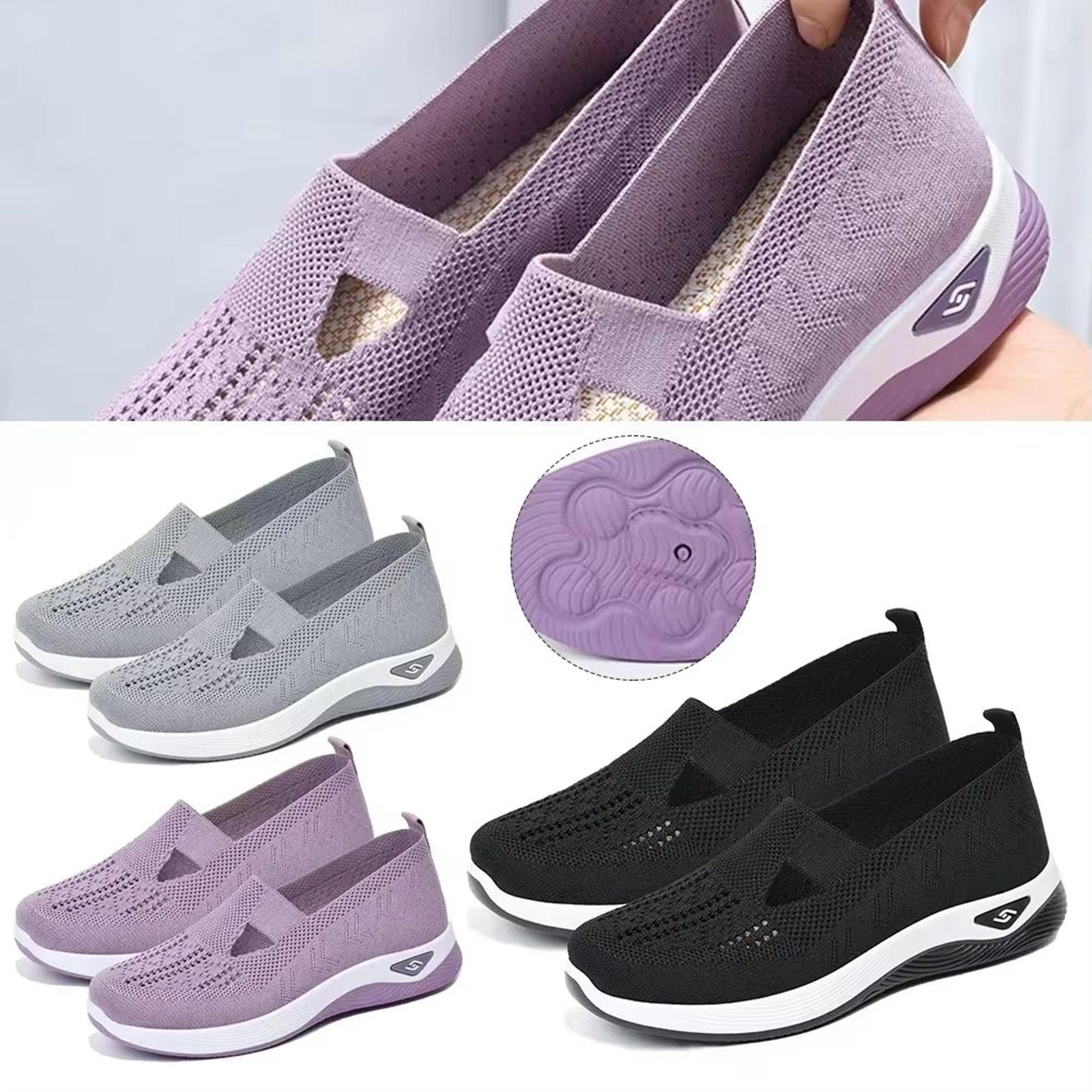 comfortease women's soft sole walking shoes – breathable casual sneakers for middle-aged & elderly women