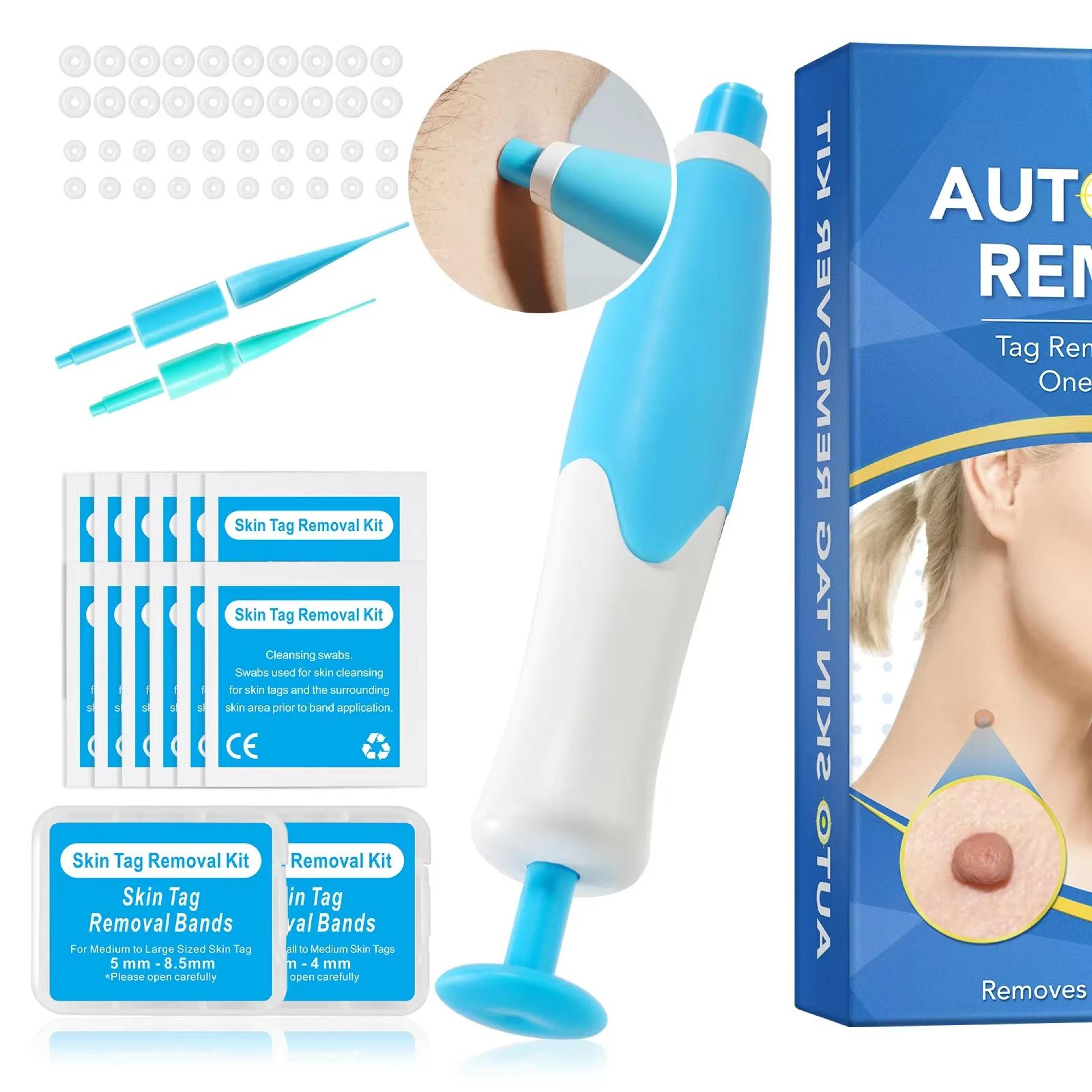 precision dual-head skin tag & wart removal pen set – safe home kit for moles, warts & skin tags