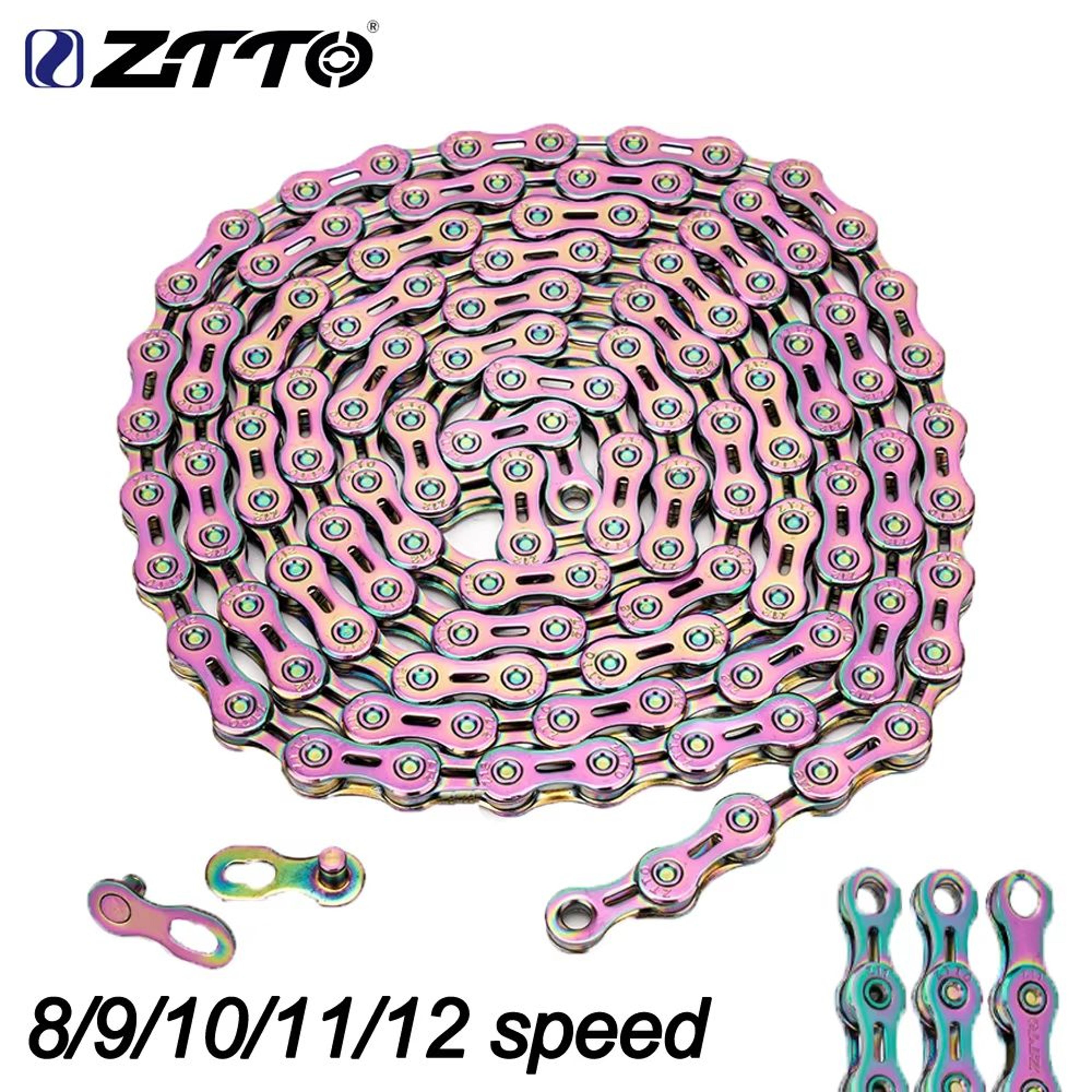 ztto colourmax universal bike chain – high quality durable chain for 8 / 9 / 10 / 11 / 12 speed bikes