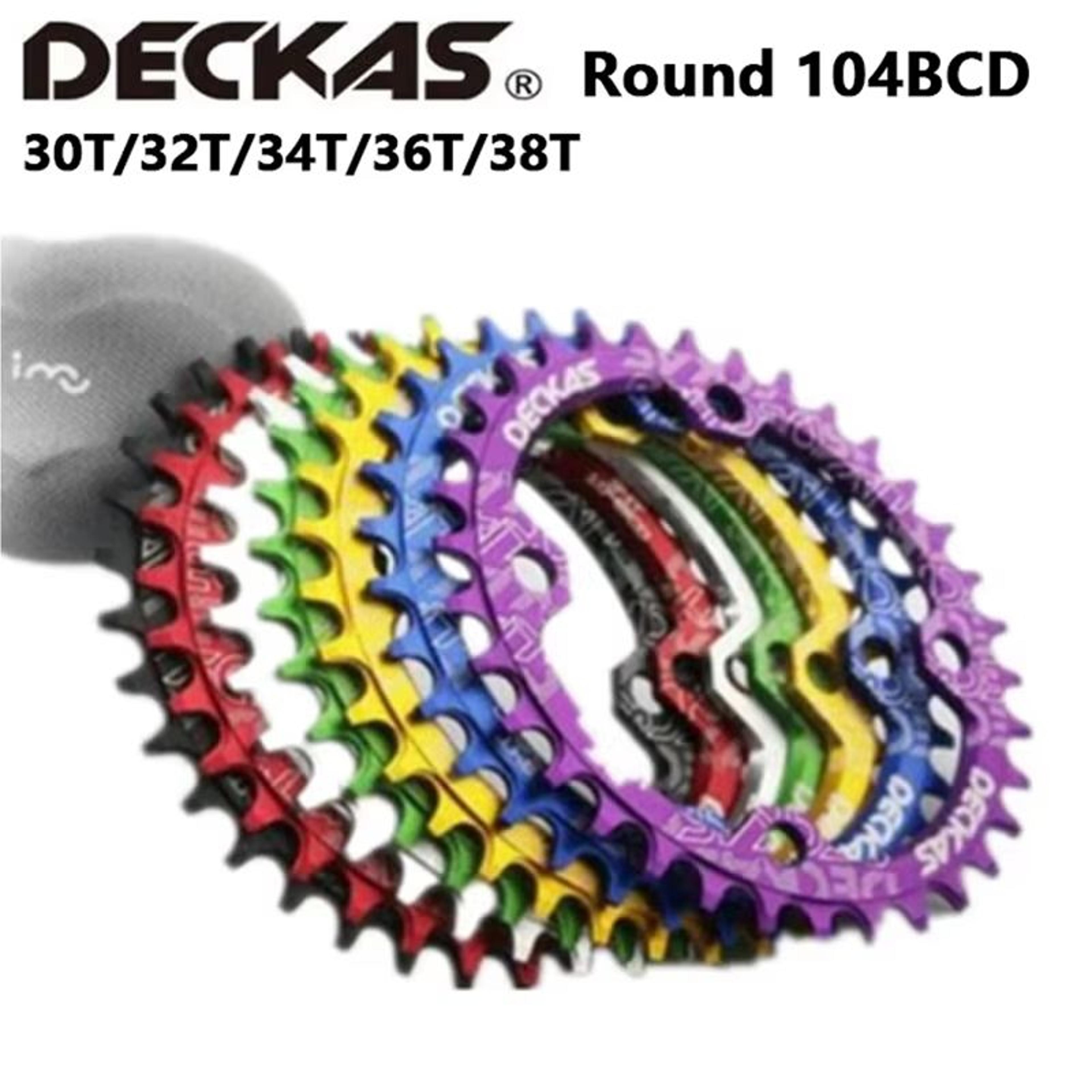 deckas 104bcd narrow wide chainring – precision cnc mtb chainring for 1x drivetrains (32t/34t/36t/38t options)