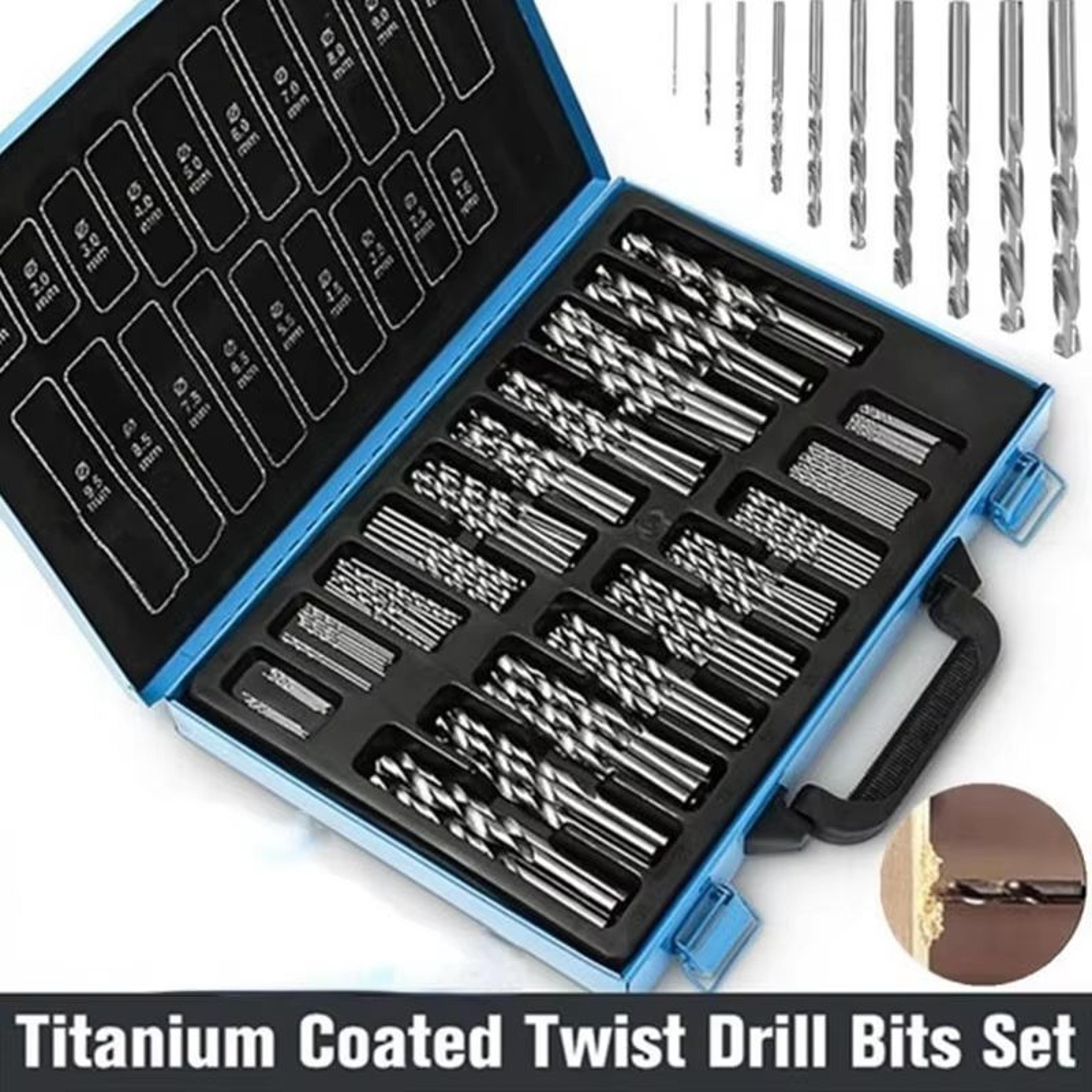 titan-edge mini extractor bit kit – 100 pc titanium-coated hss bit set (1 / 1.5 / 2 / 2.5 / 3 mm)