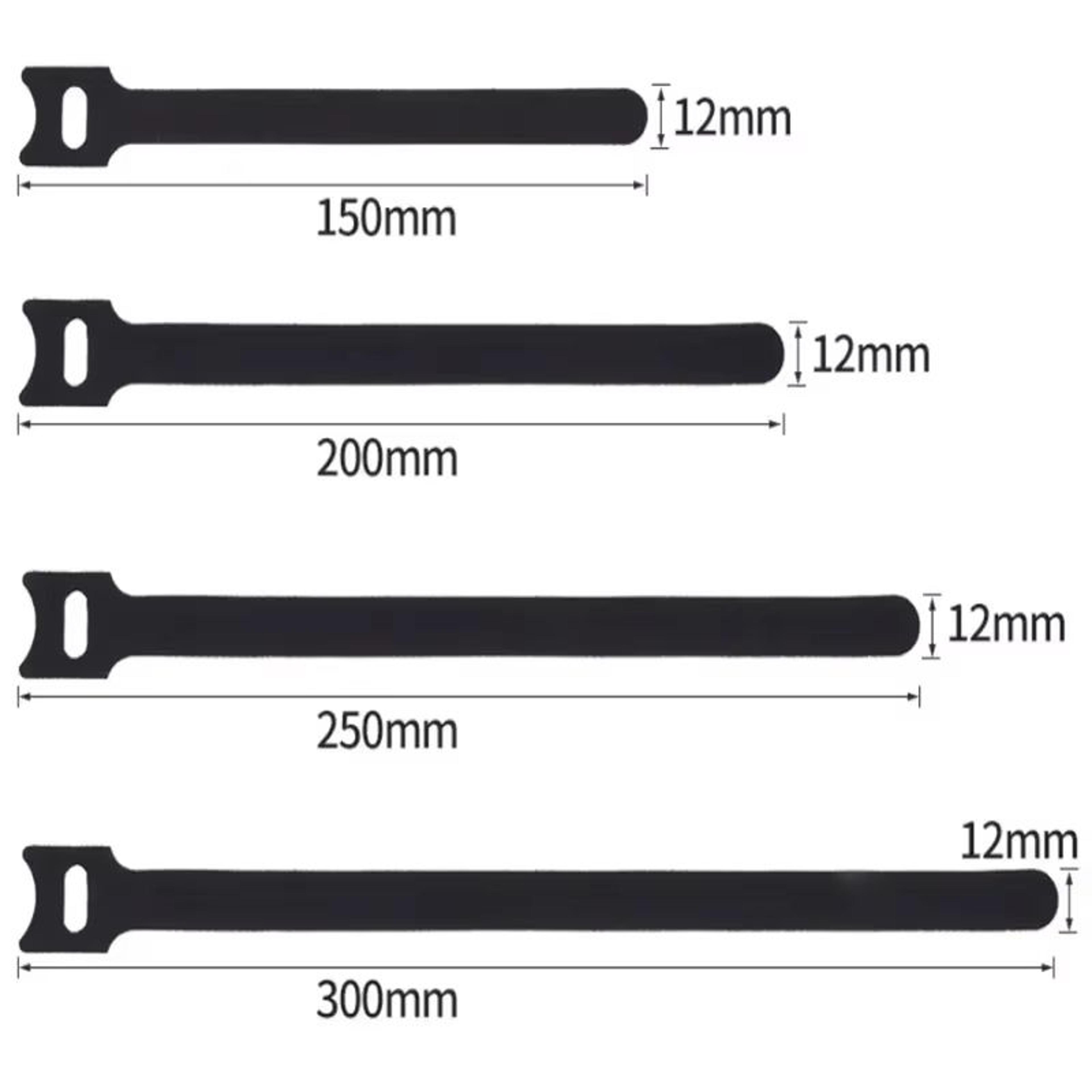 50pcs reusable cable ties – adjustable nylon cord management straps