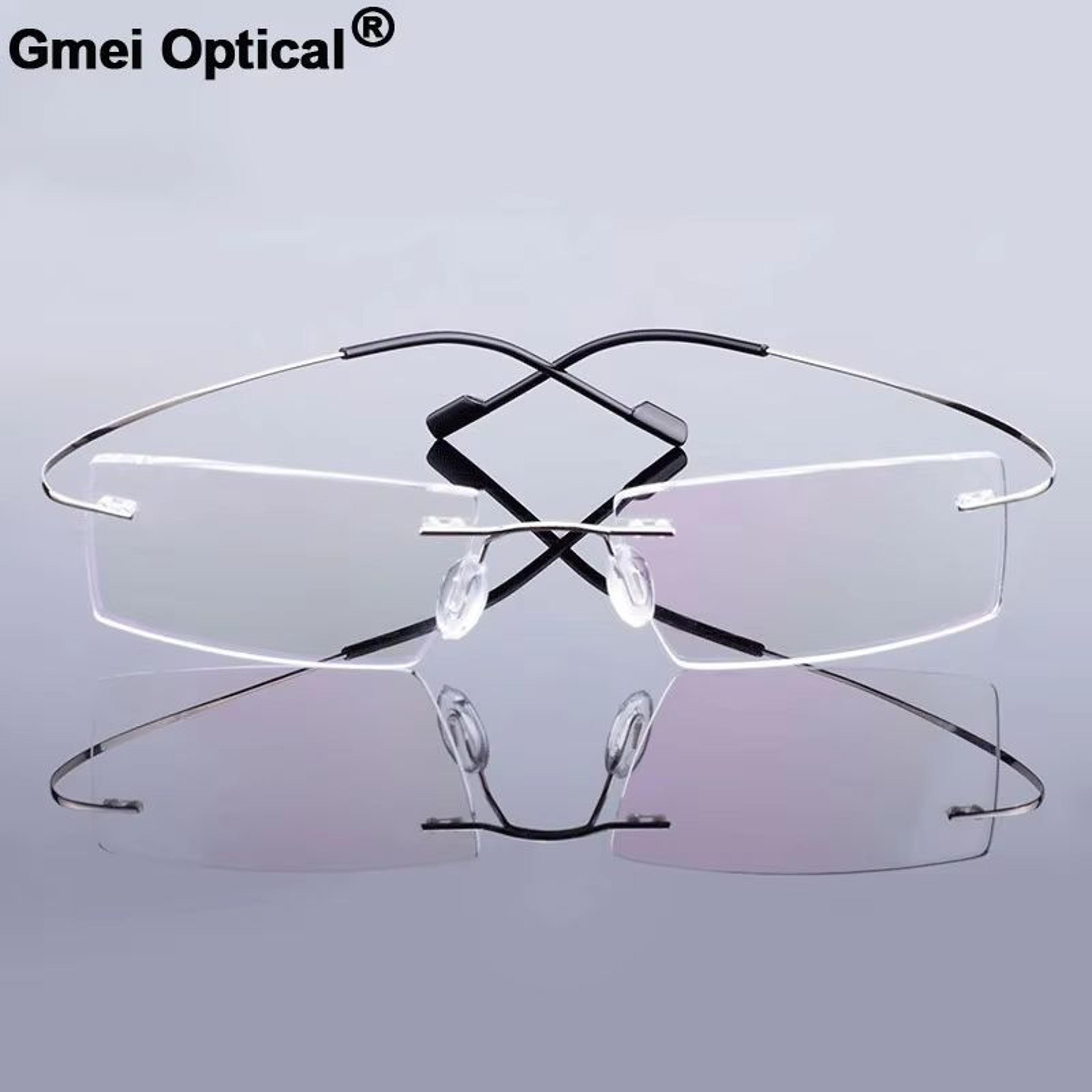 gmei rimless optical glasses – ultralight flexible memory alloy eyeglass frames for men & women