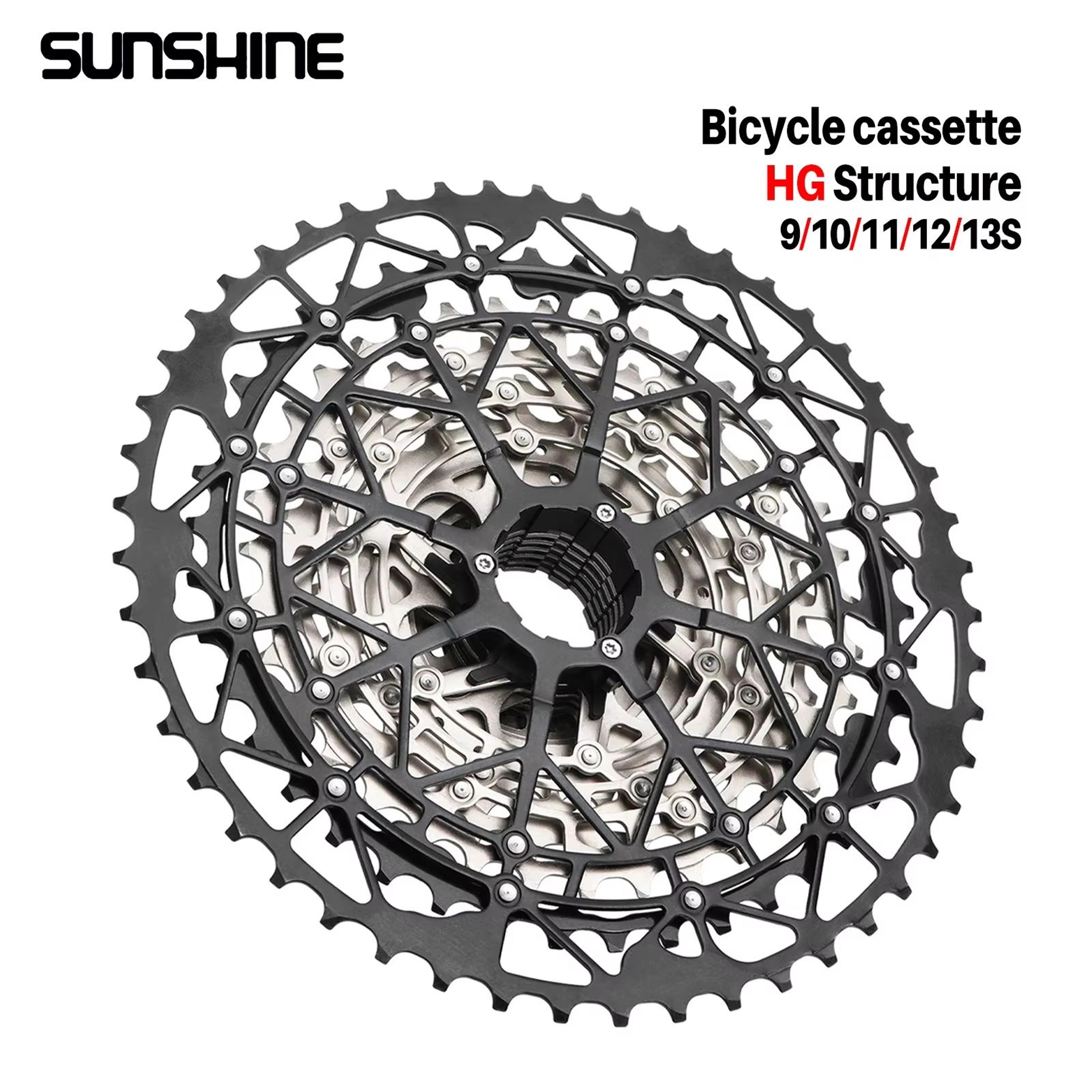sunshine ultralight hg carbon-steel cassette (9-13 speed) – performance drivetrain upgrade