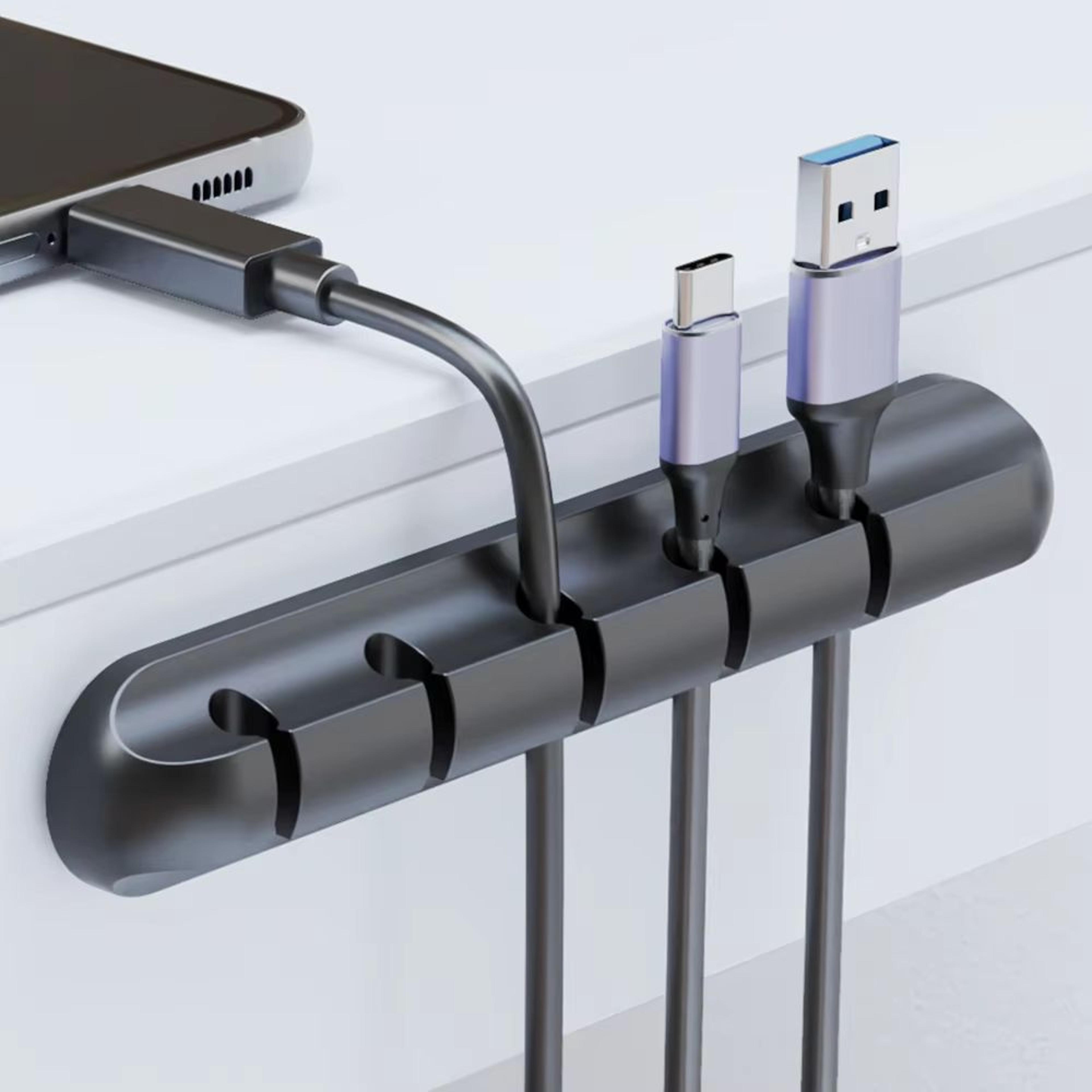 adhesive cable holder clips cord management wire organizer for desktop usb charging cable nightstand power cord mouse ca