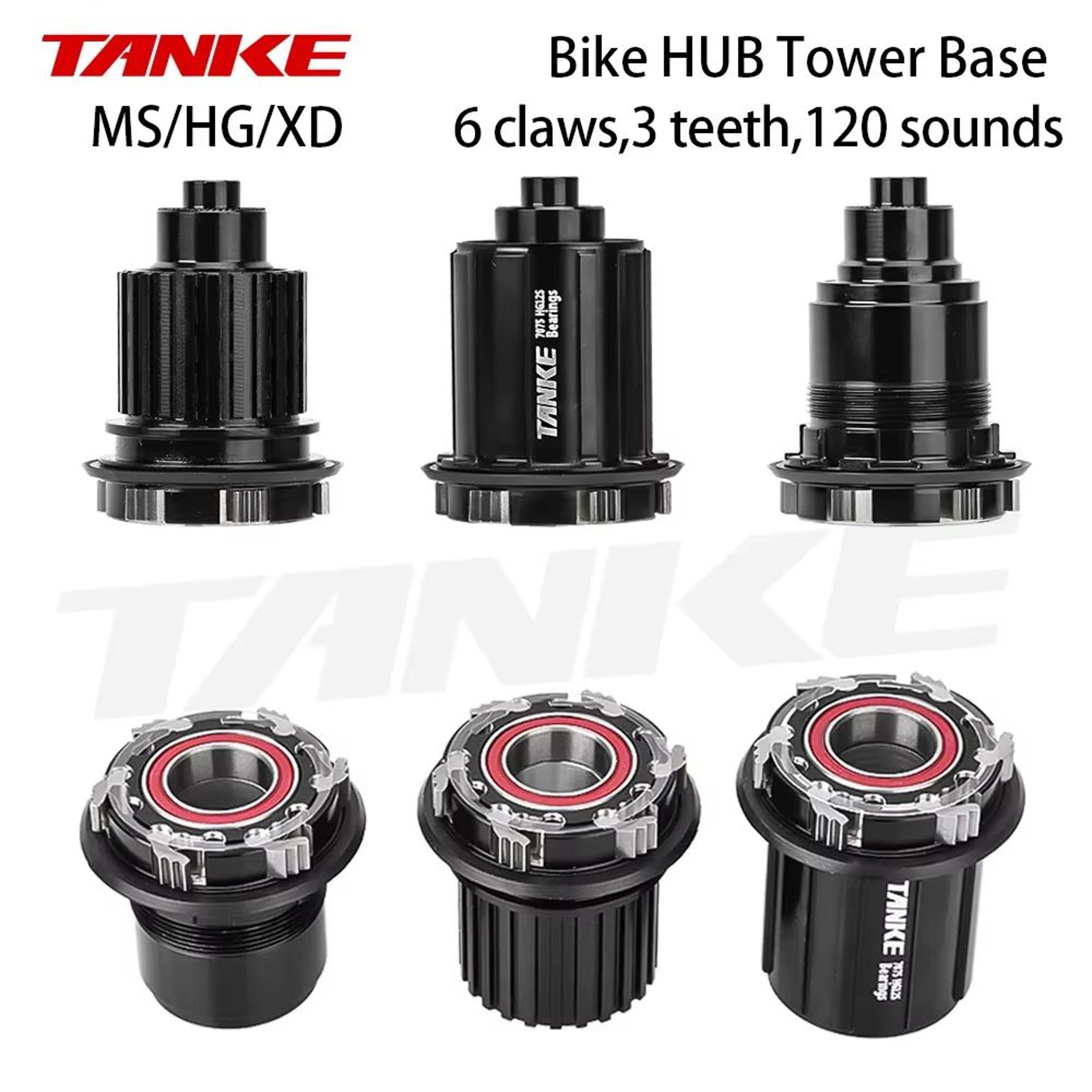 tanke 6-pawl freehub body driver – xd/hg/ms compatible, 135 qr / 142 thru-axle