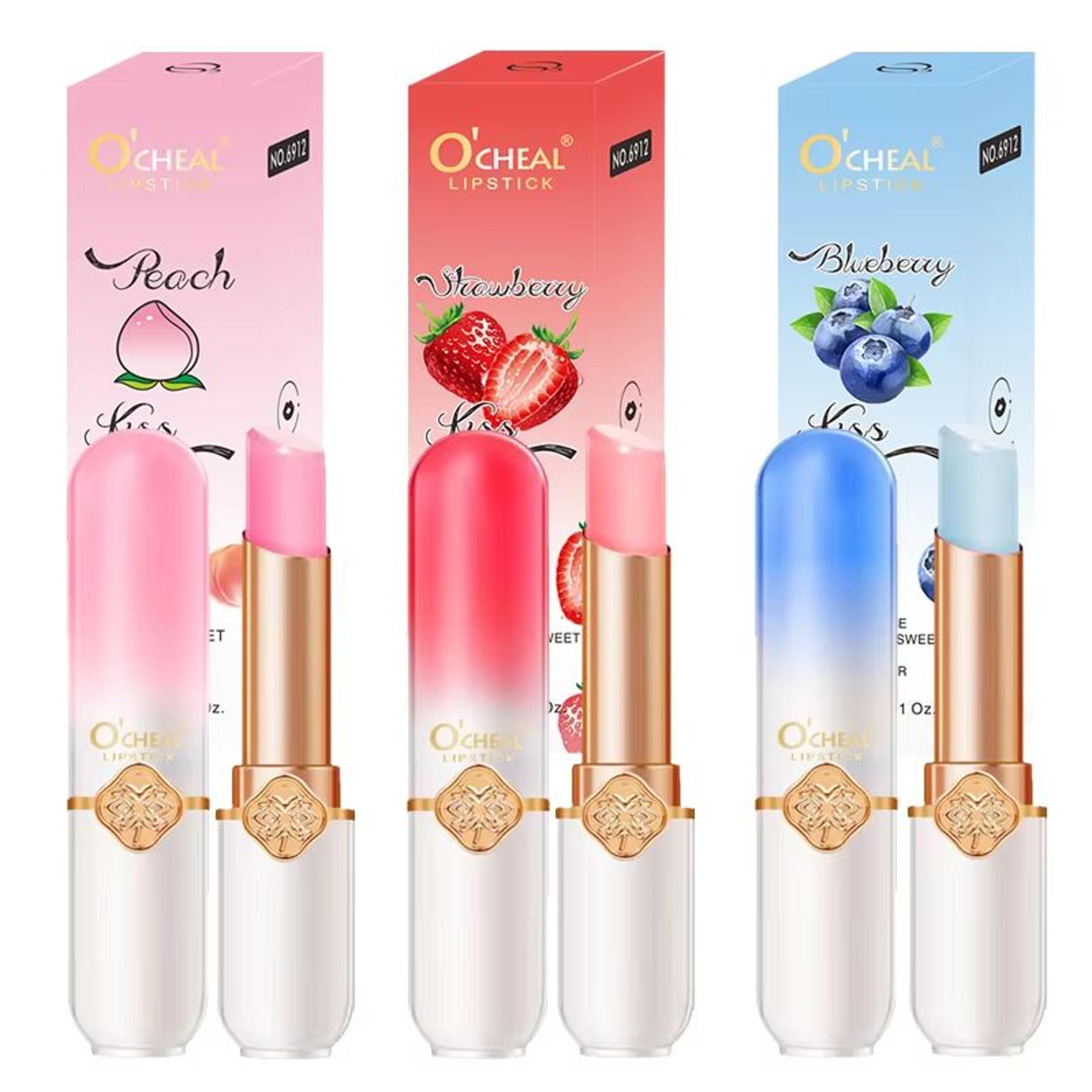 color-mood peach temperature-changing lipstick – long-lasting moisturizer & waterproof finish