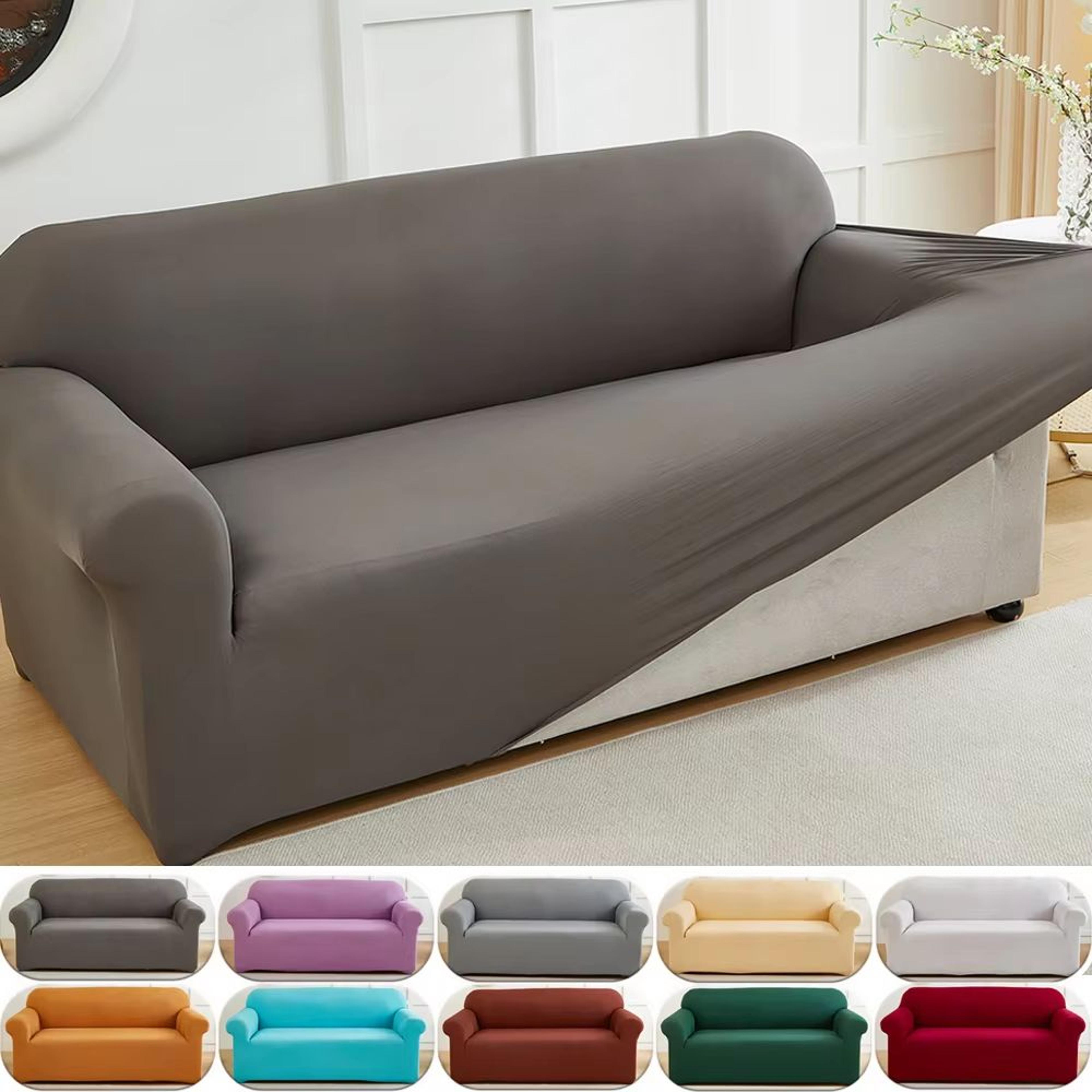 ultrafit solid-color stretch sofa slipcover – non-slip, dust-proof furniture protector