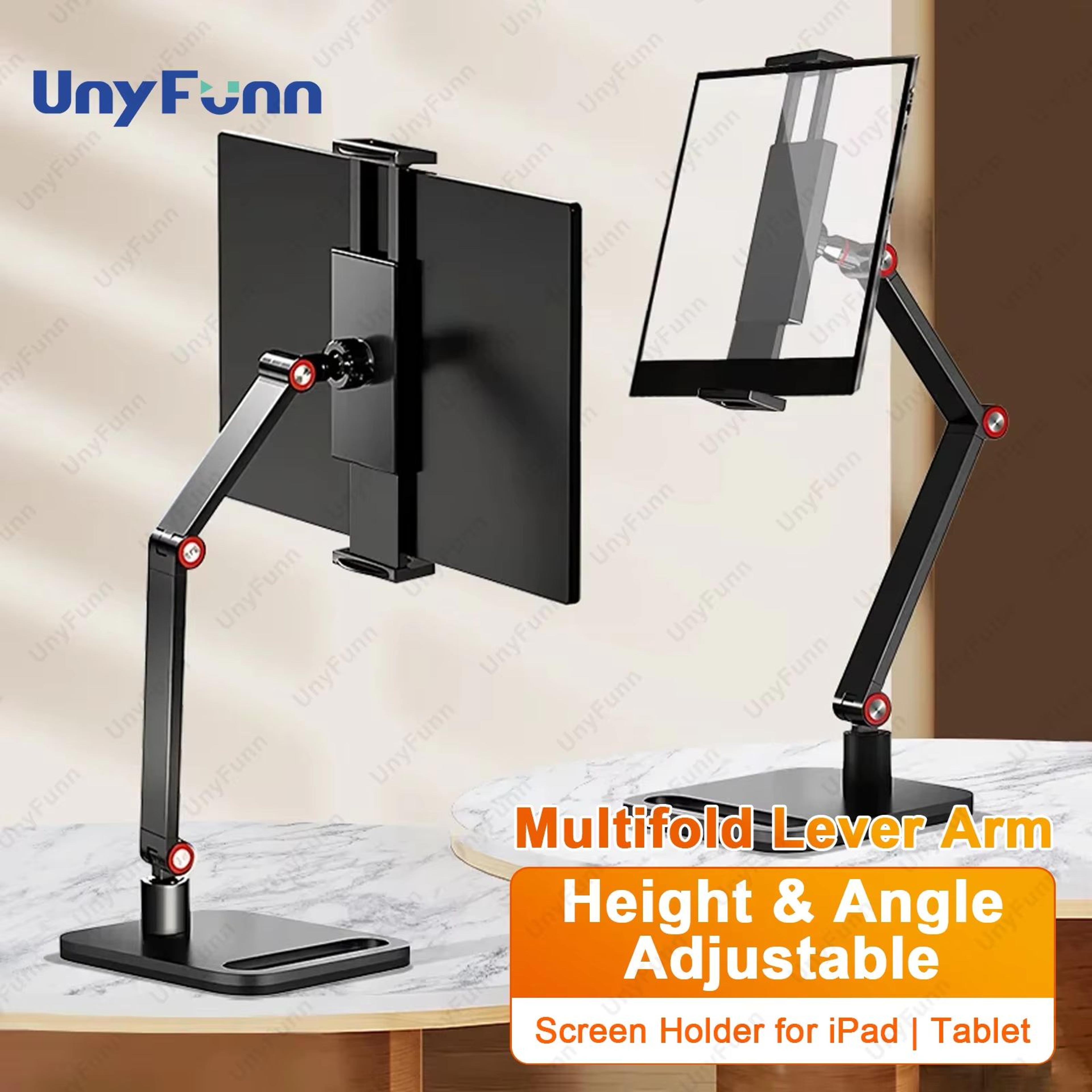 universal expandable monitor mount & laptop clamp stand – adjustable multi-screen holder for gaming, desktop & phone set