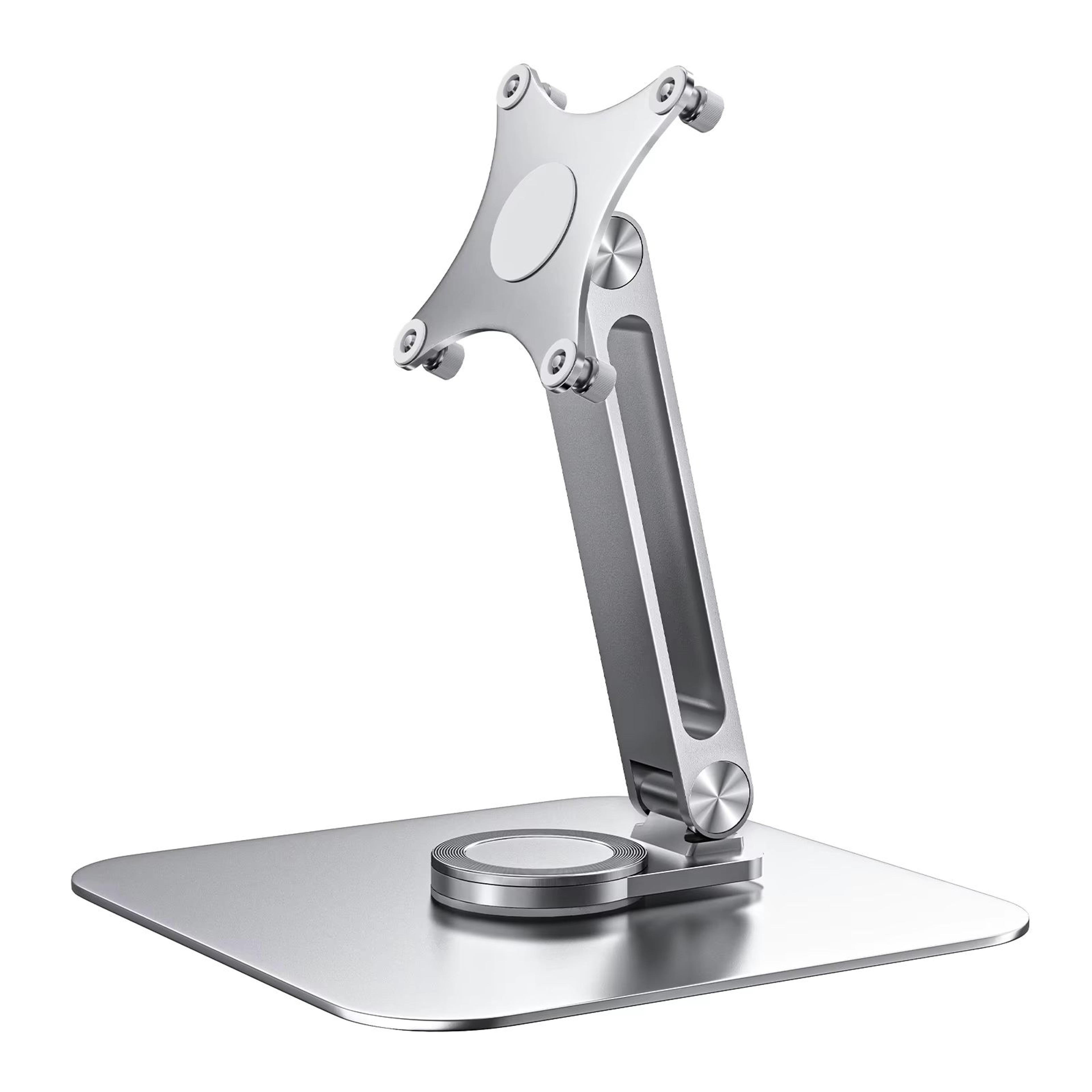 aluminum alloy 360deg. rotating monitor stand – adjustable table-mounted bracket with m4 screw base & high load capacity