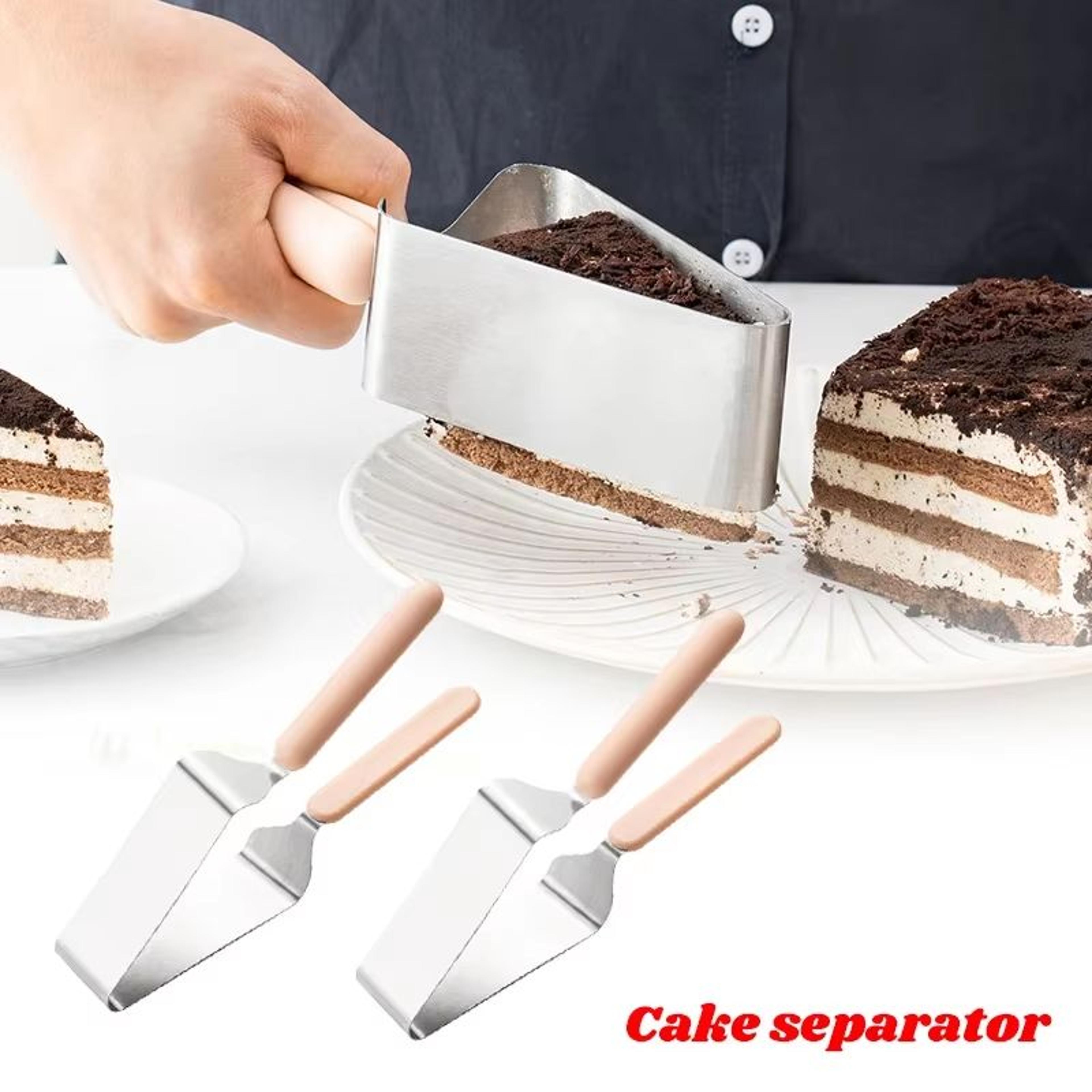 stainless steel cake slicer tongs – precision server for perfect dessert cuts
