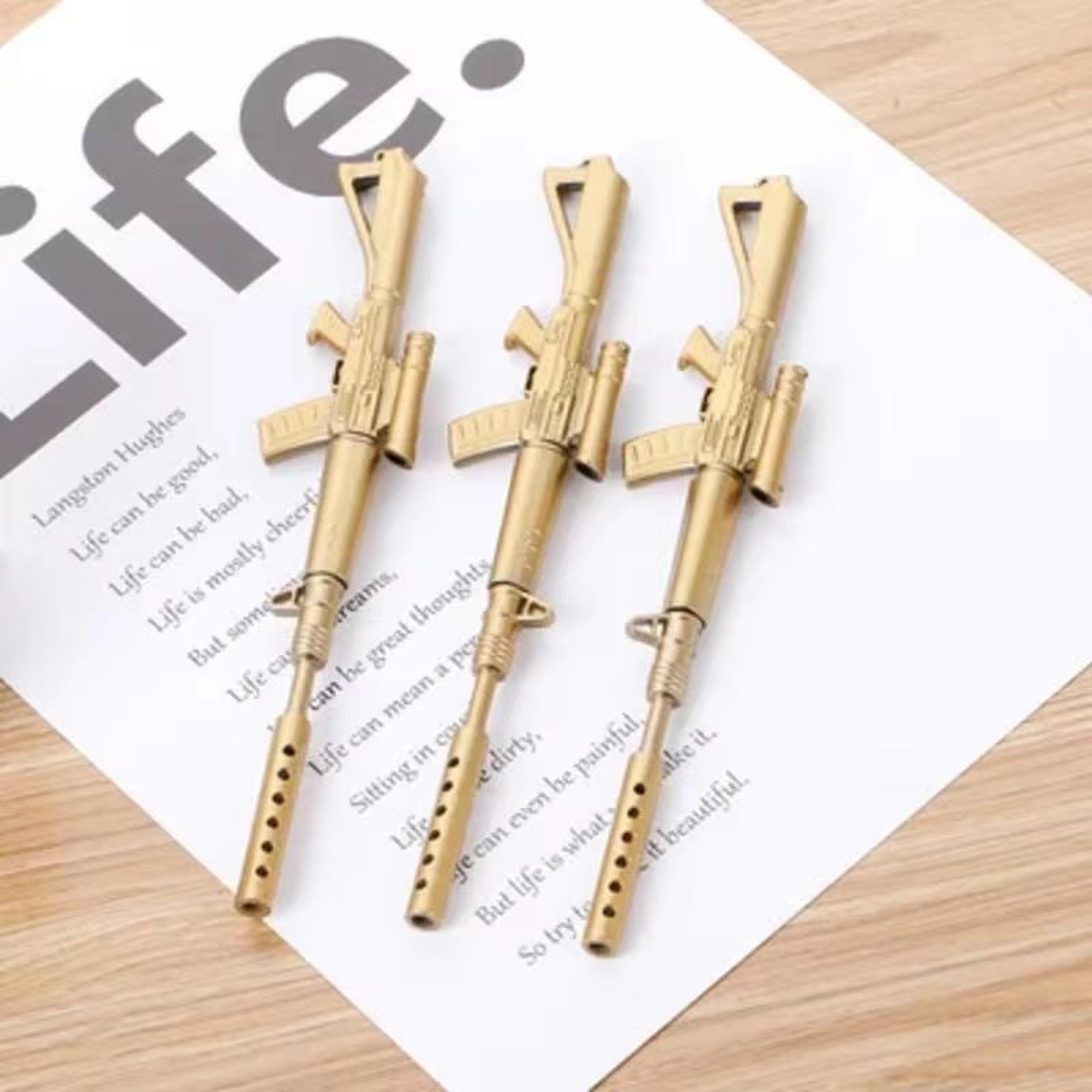 machine gun gel pen – fun water-based novelty pen for creative signatures