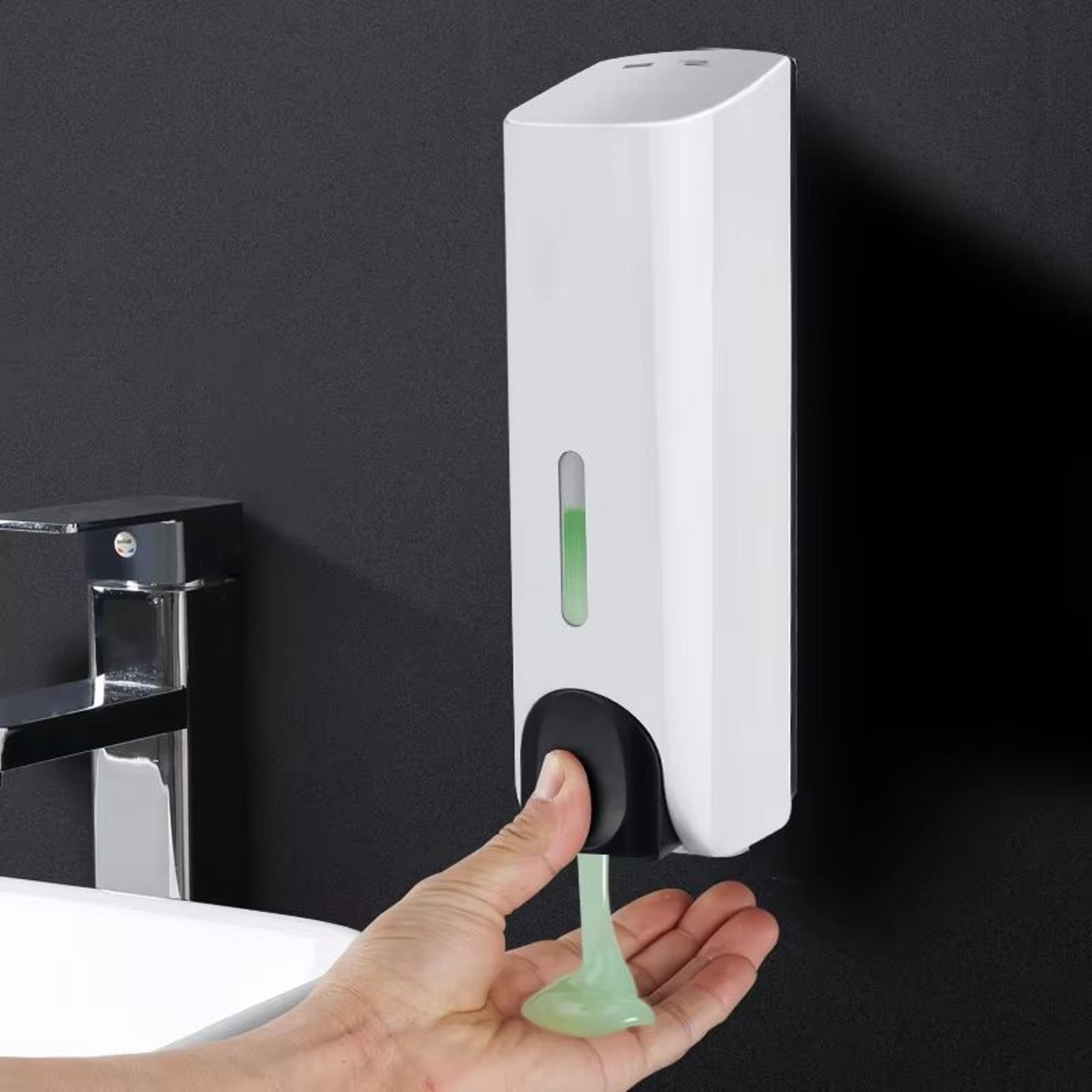 350ml wall-mounted shower head soap dispenser – detergent & shower gel pump for bathroom convenience