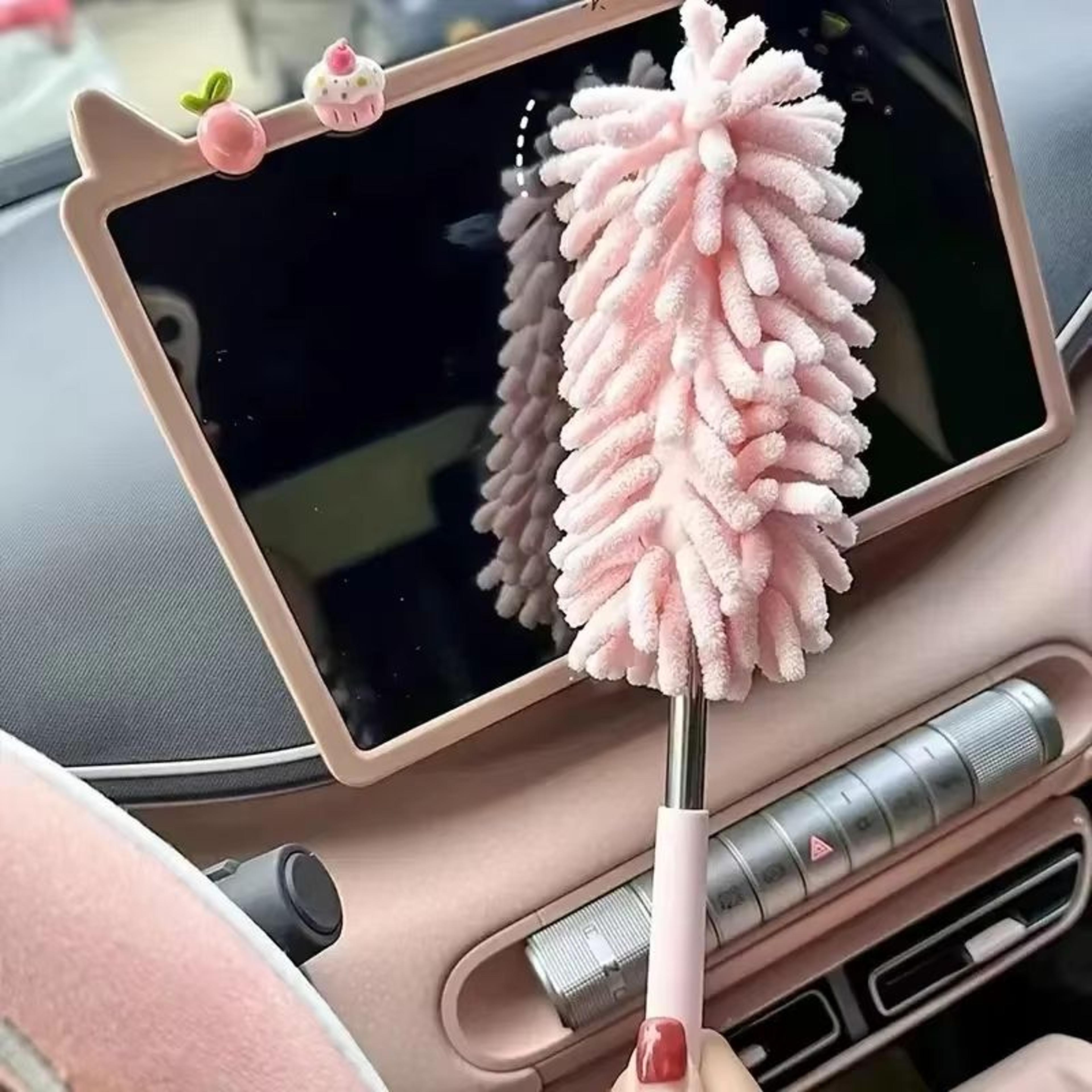 flexisweep extendable microfiber car & home duster – bendable long-reach dusting brush for interior cleaning