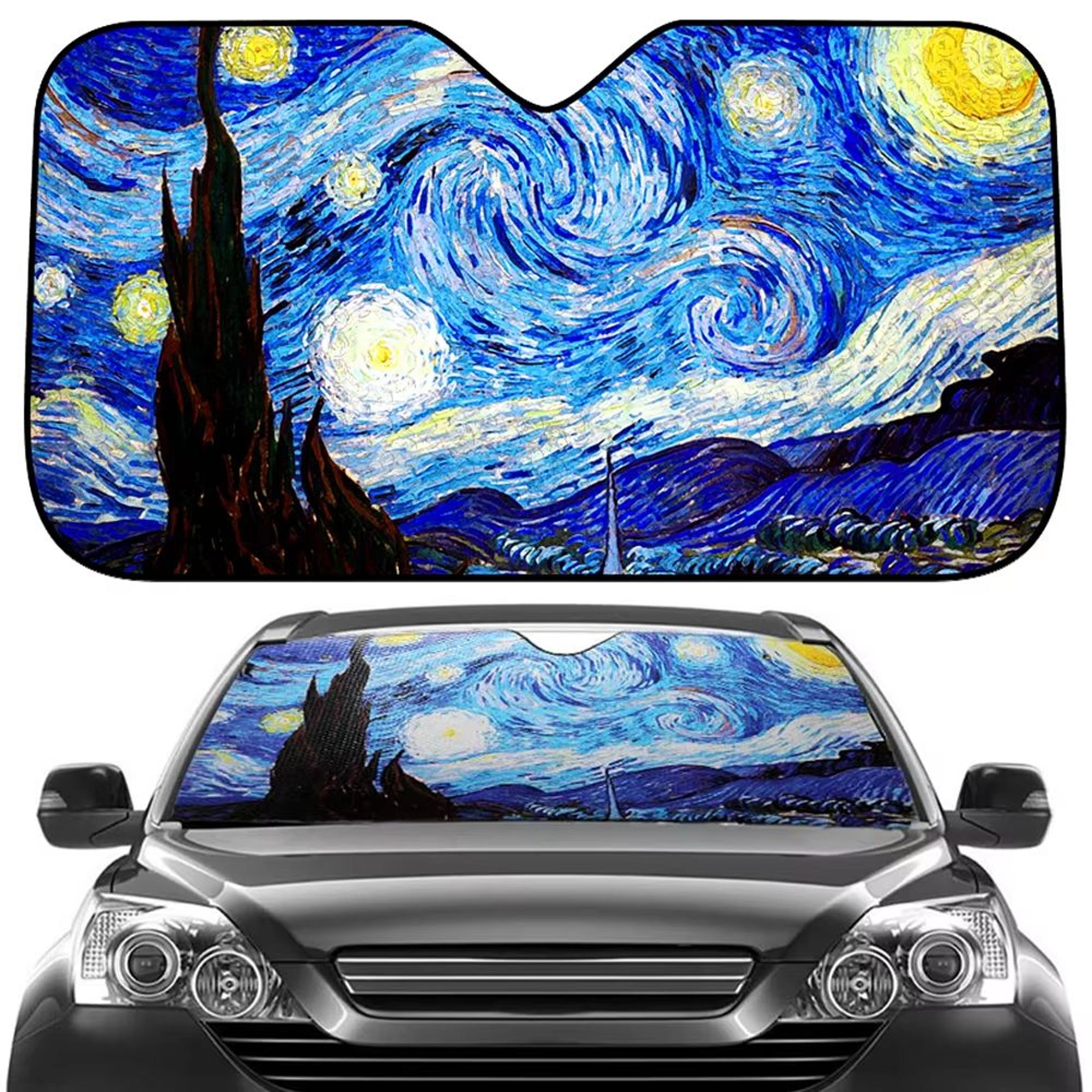 stargaze windshield sunshade – starry night car window cover for solar protection & auto sun visor