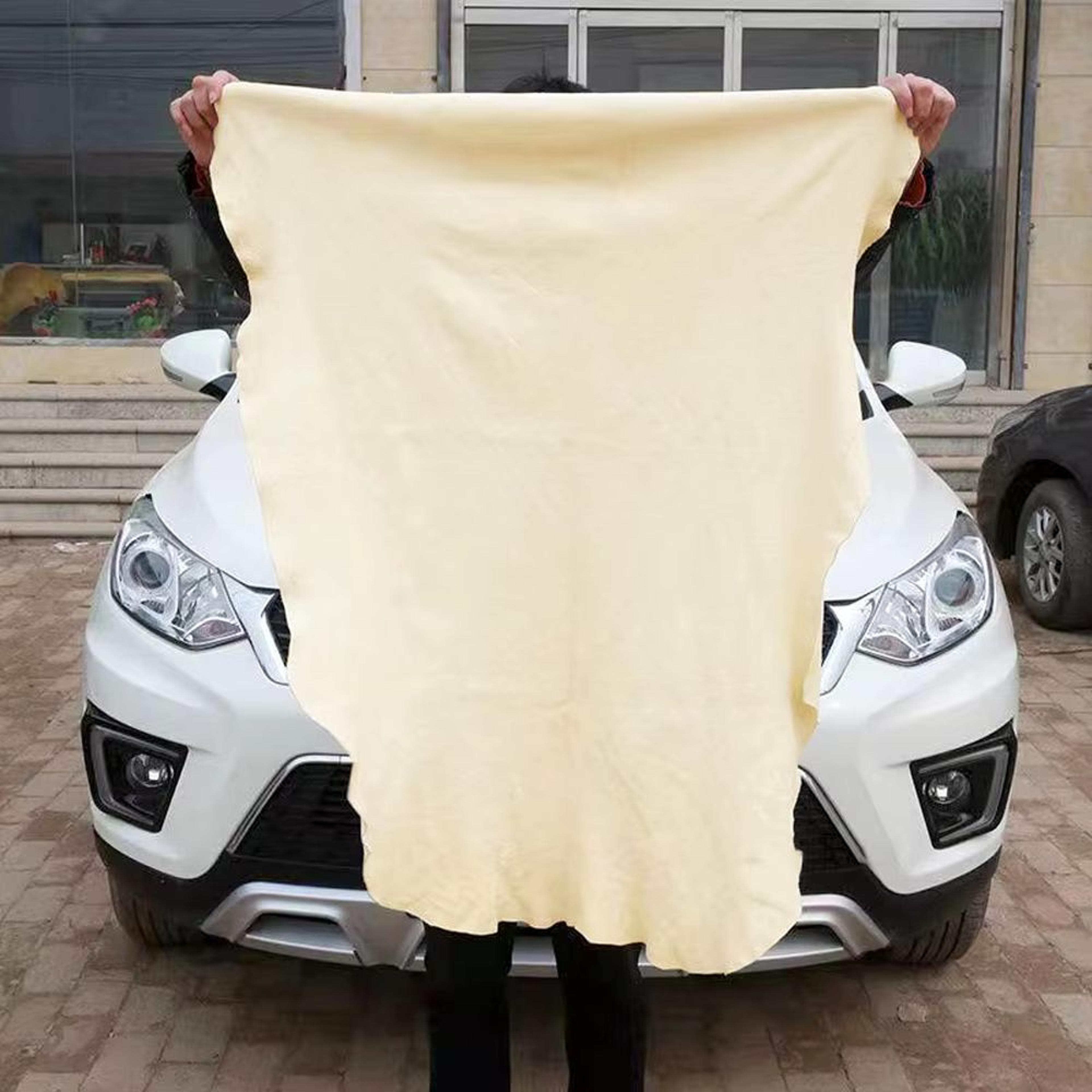ultra absorb pro chamois leather cleaning towel – quick-dry for car, home & glass