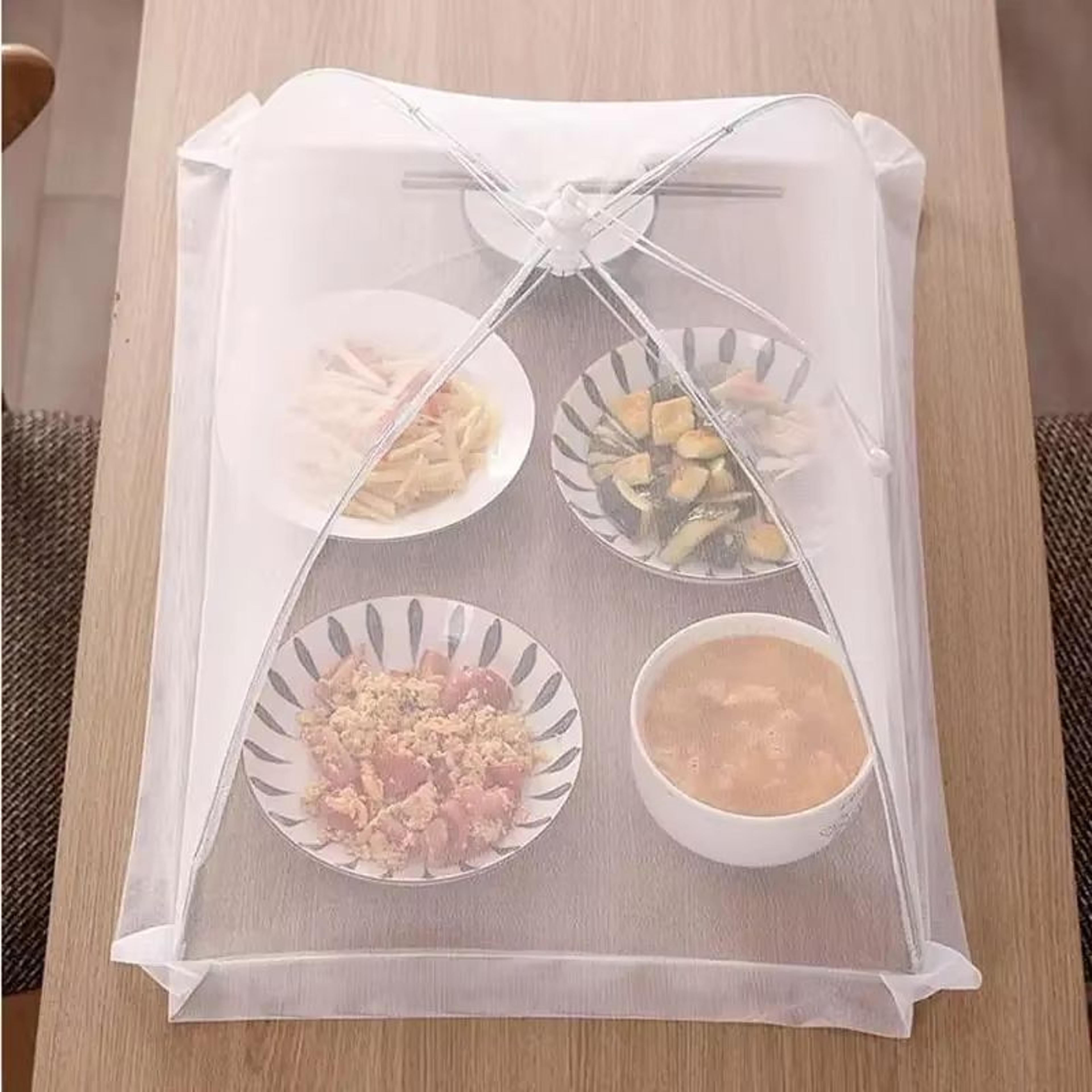 pop-up mesh folding food cover – washable & insect-proof table dish protection