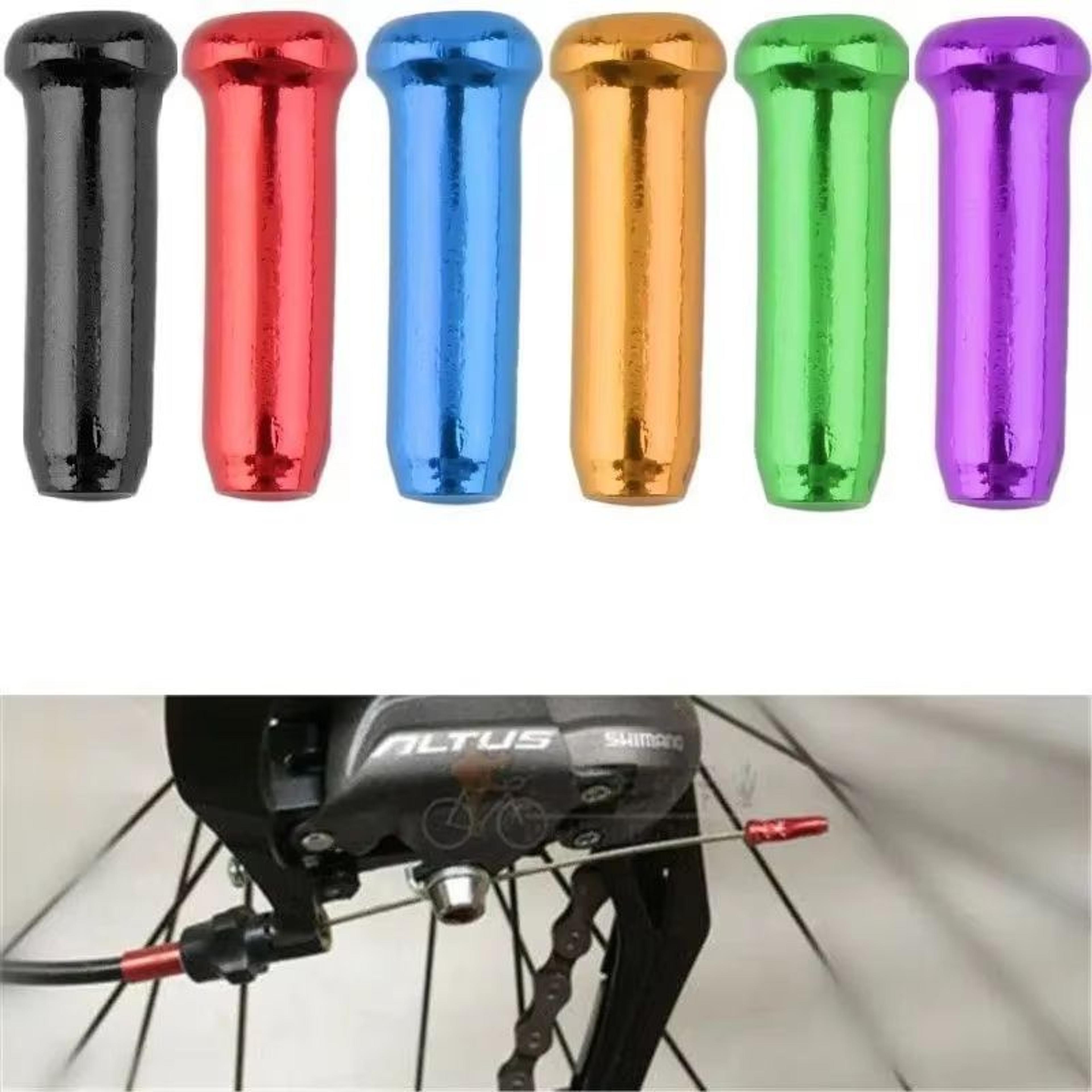 50 pcs bicycle cable end caps – bike wire end caps for brake & derailleur cables, mtb bicycle accessories