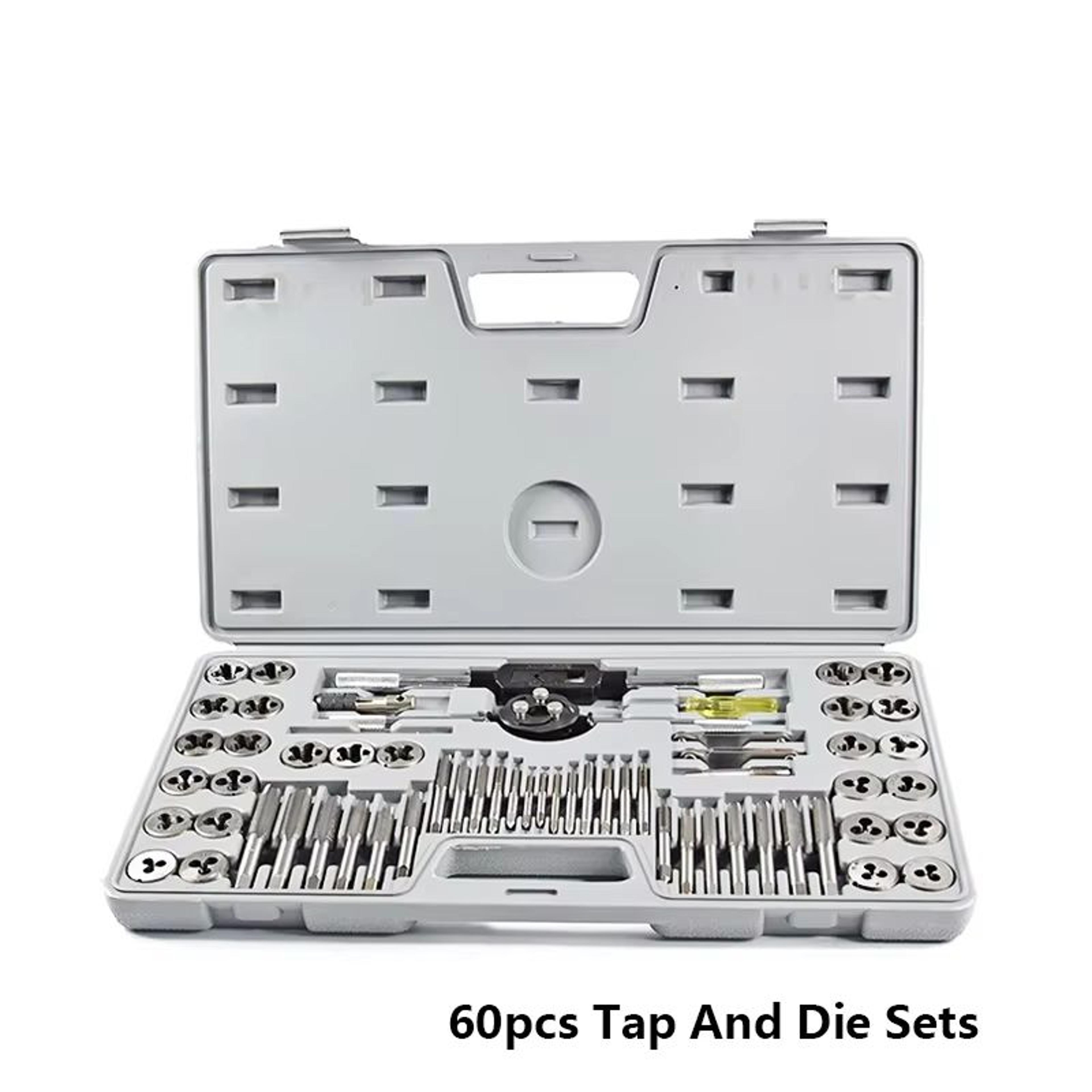justinlau 60-piece metric tap and die set – precision threading tools for metalworking and diy projects