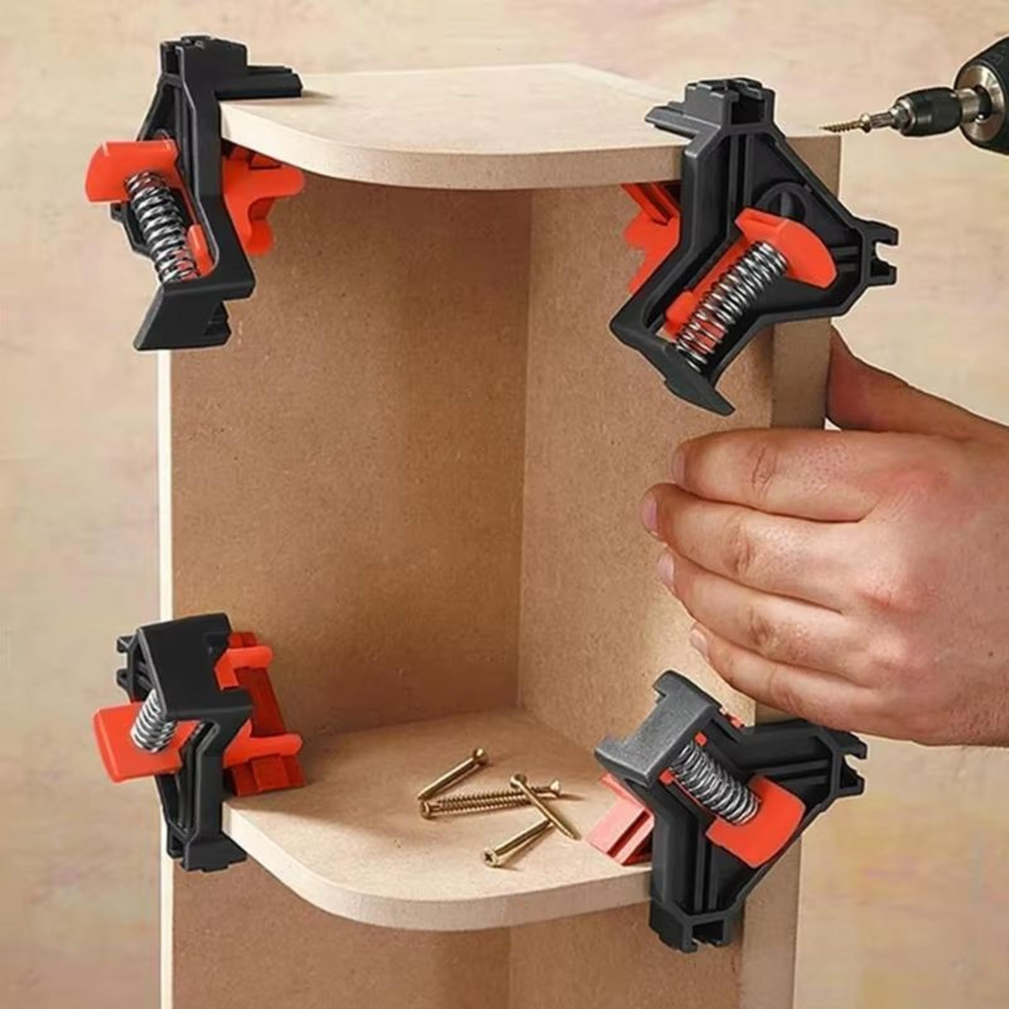 adjustable 90° angle clamps – quick-release corner clip fixers for woodworking, furniture assembly & frame alignment (1/