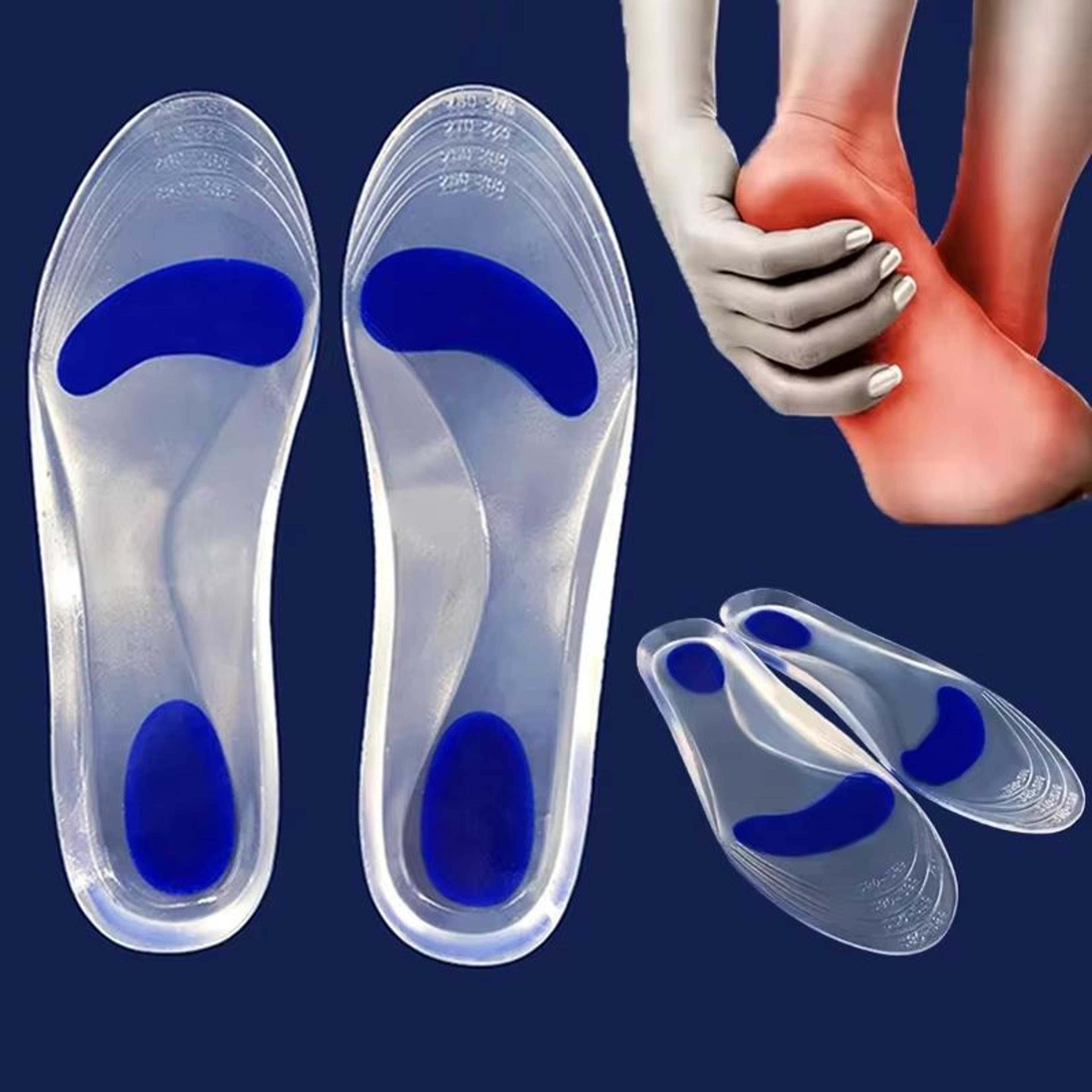 orthopedic silicone gel insoles for men & women - medical-grade arch support for flat feet & plantar fasciitis relief