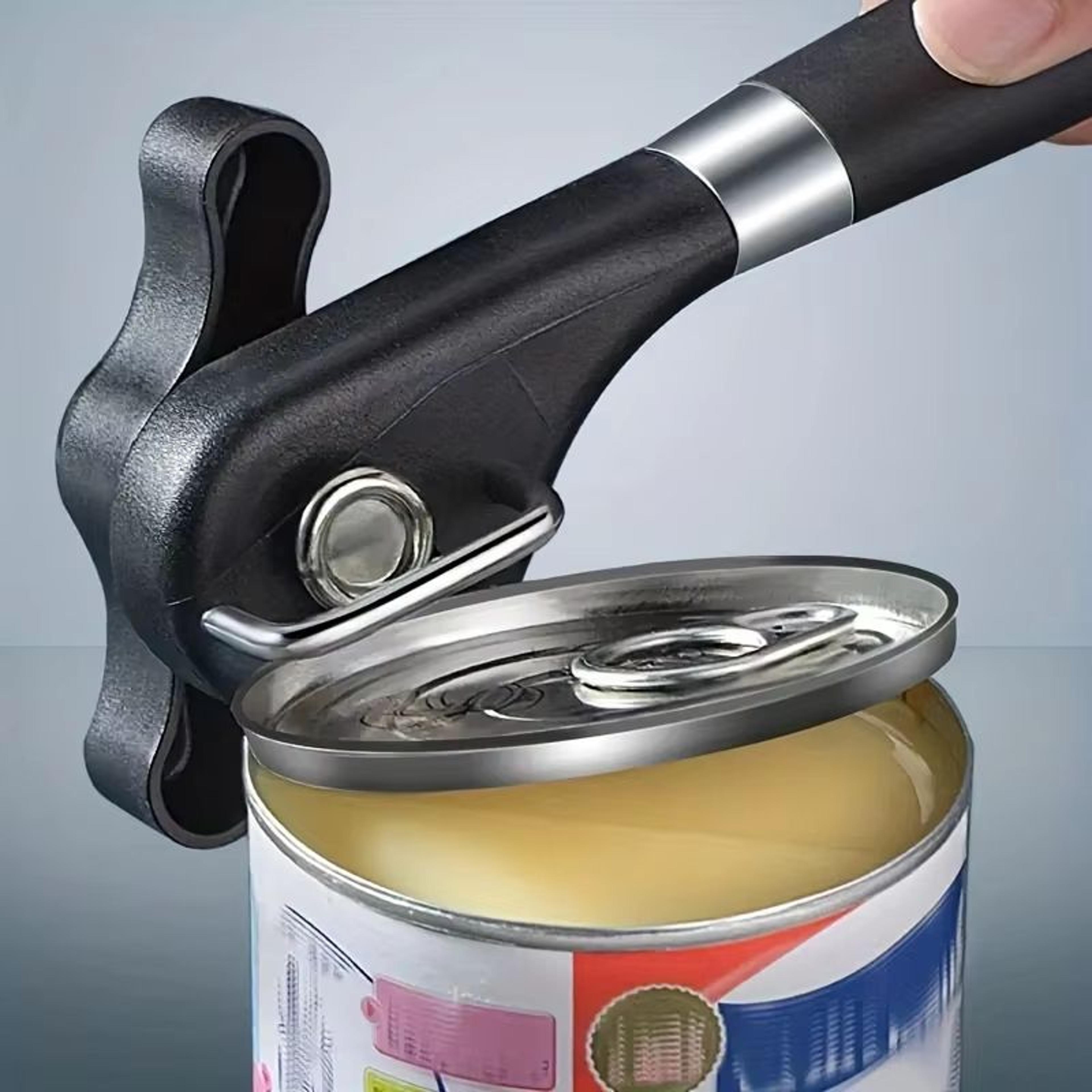 stain guard stainless steel can opener easy grip, manual multi use kitchen tool