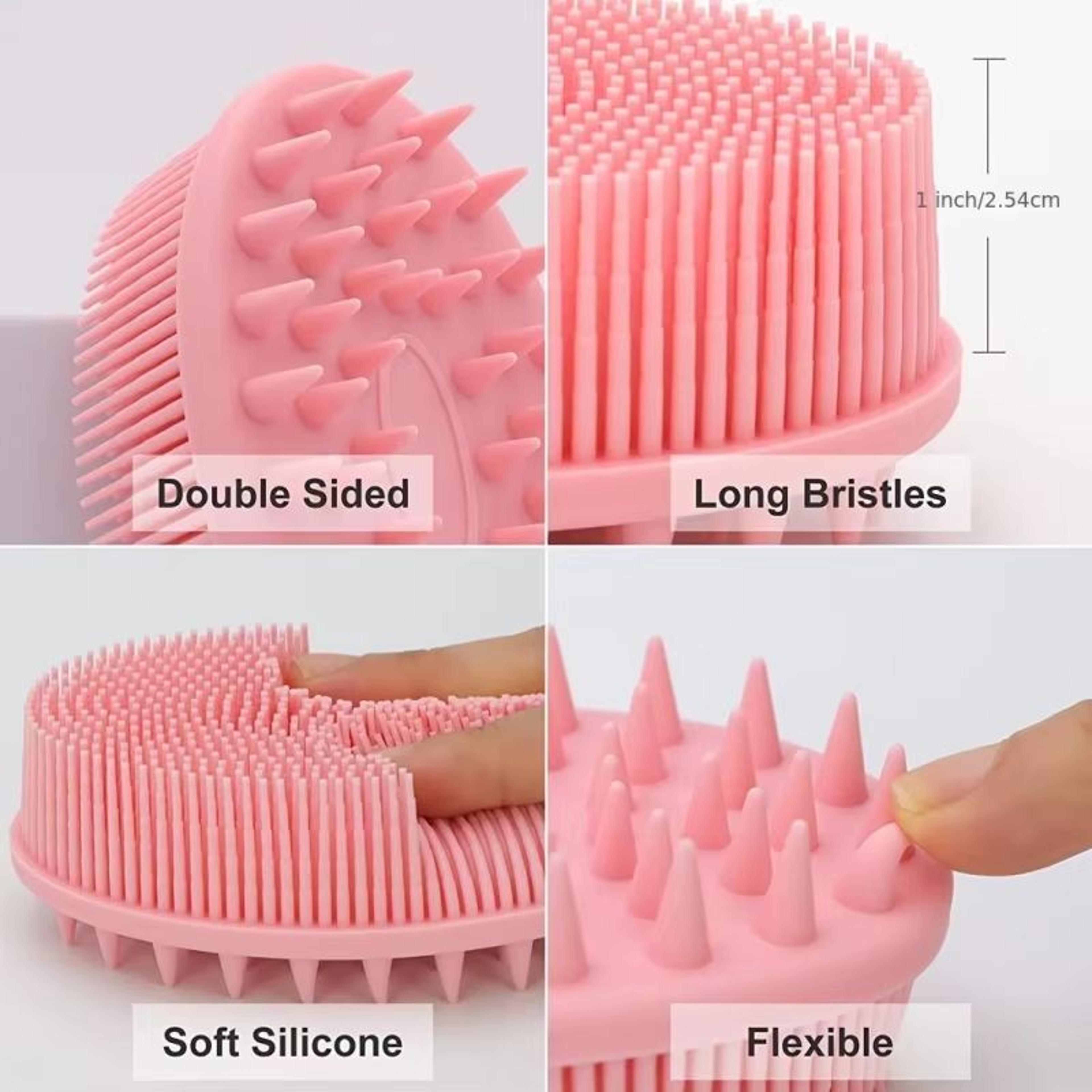 dual-spa silicone 2-in-1 shower brush – body & scalp exfoliator