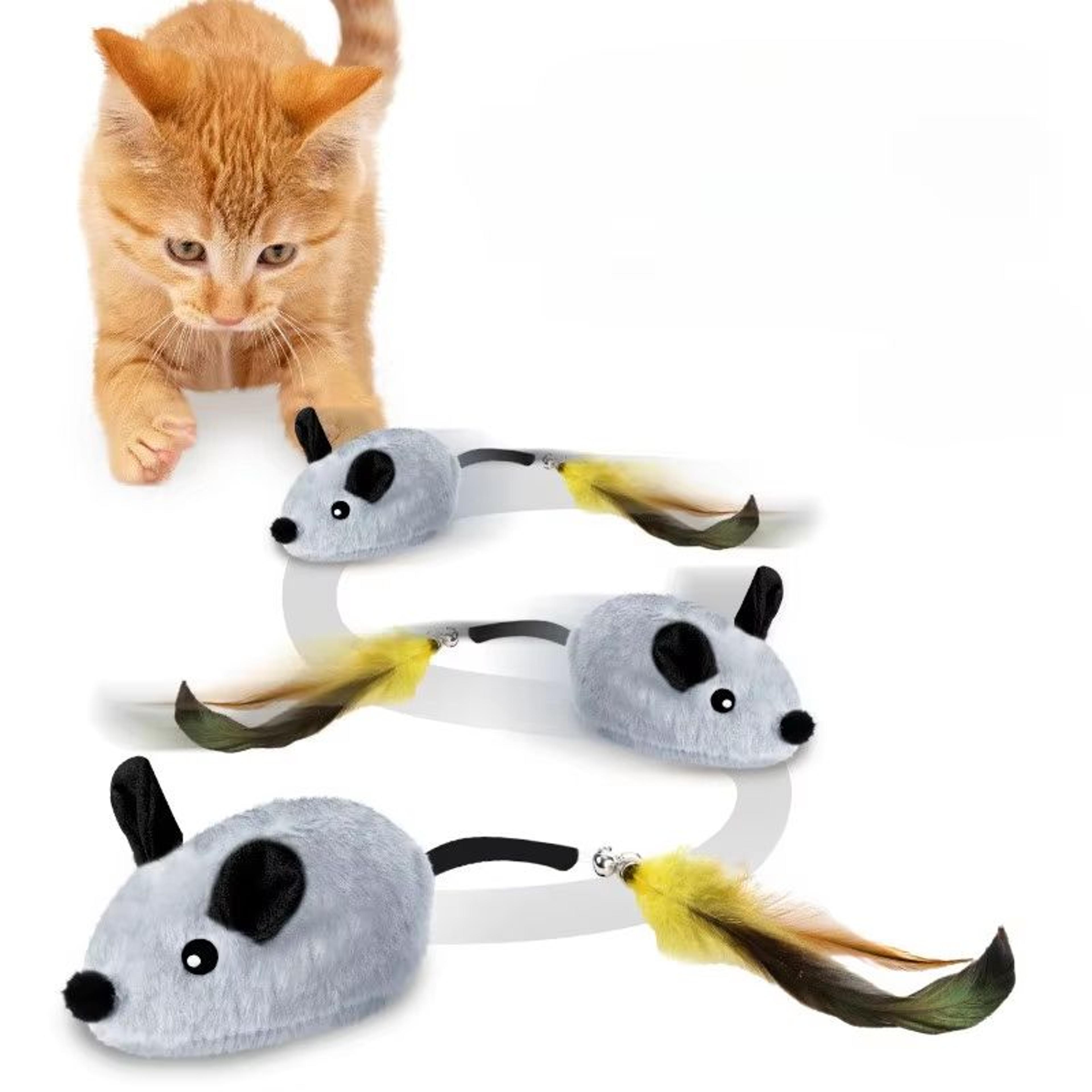whiskerchase auto-mouse toy – interactive sensing electronic mouse for cats & pets