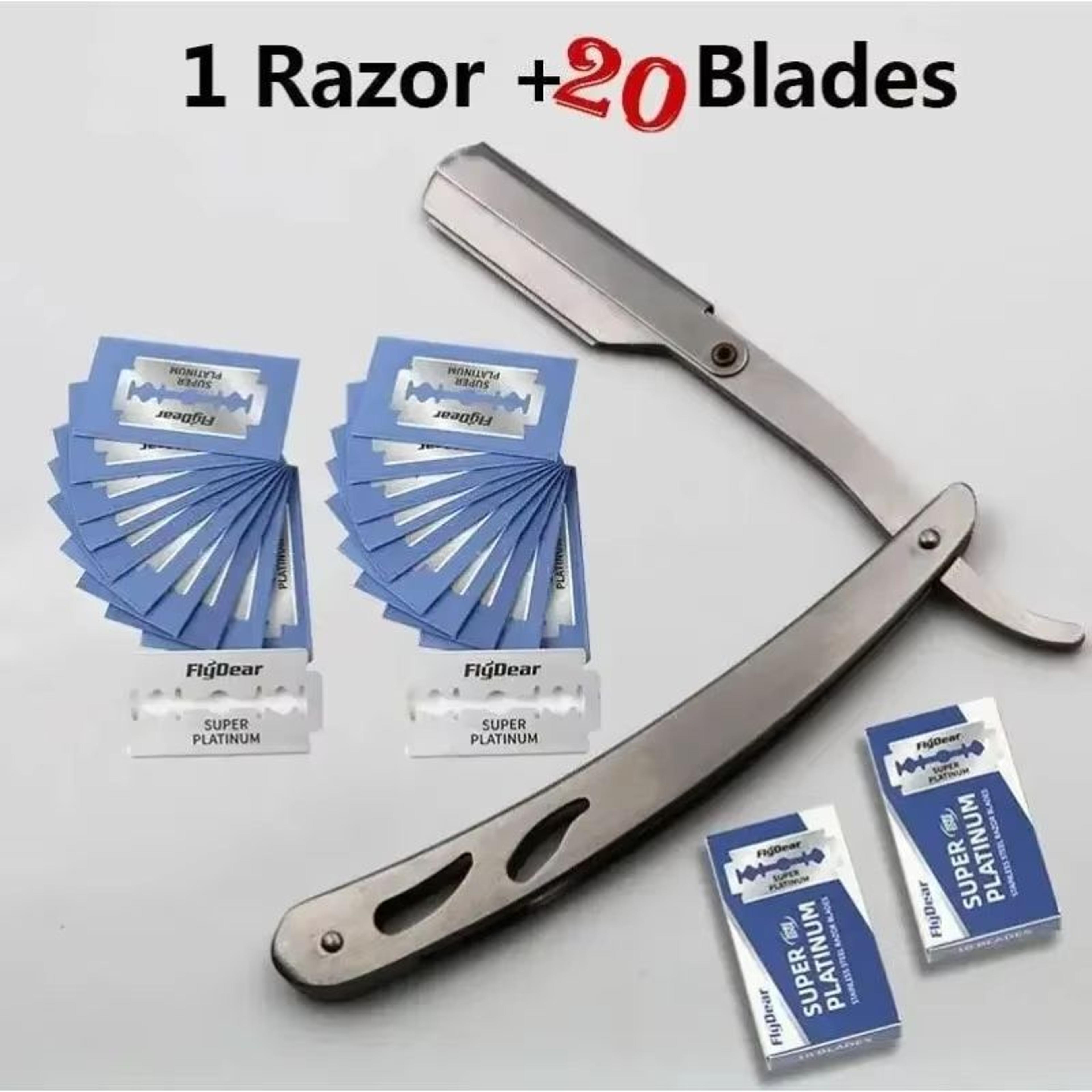 precisioncut professional straight-edge razor – stainless steel folding shaver for barbers & grooming enthusiasts