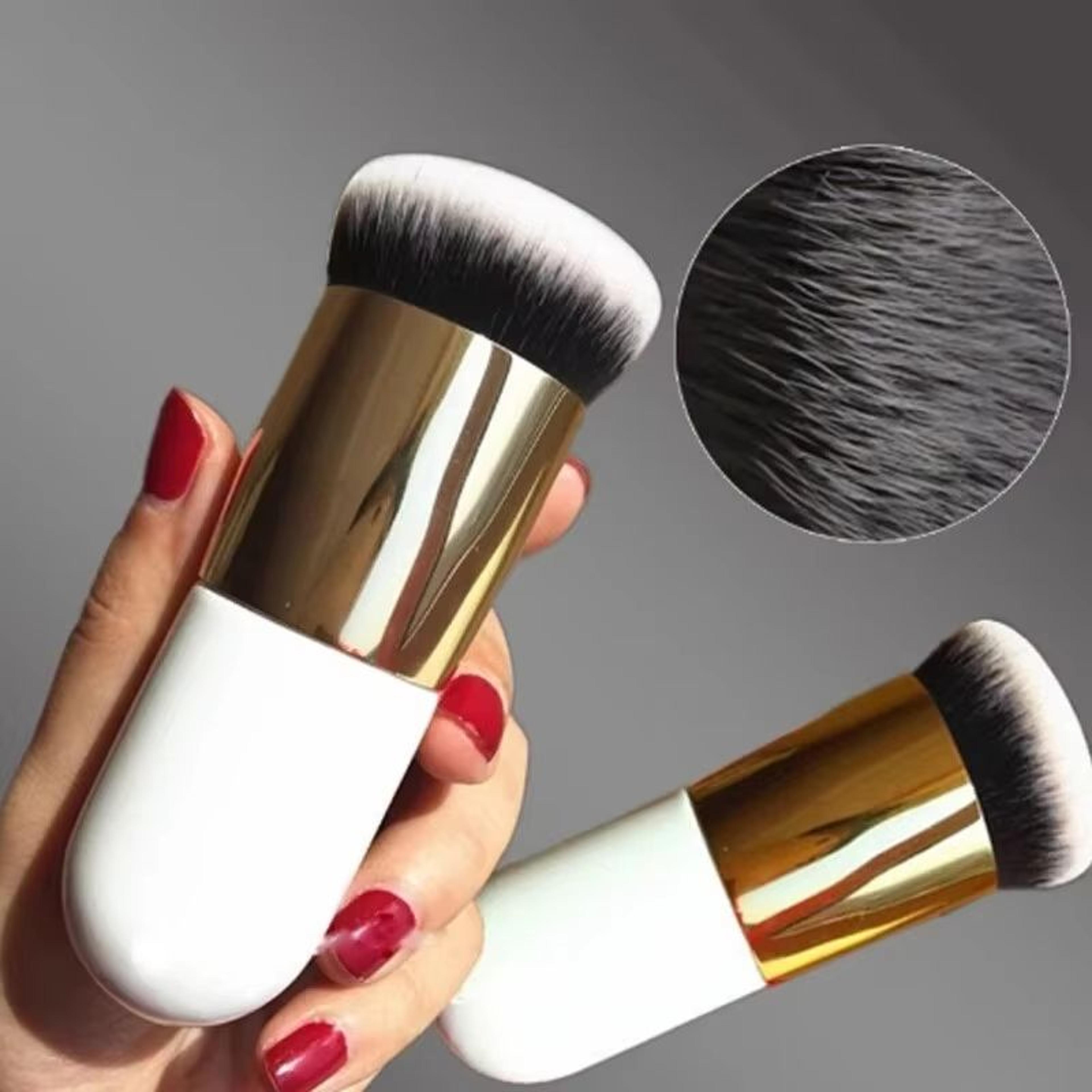 big fat dun foundation makeup brush – large & small mushroom-style dual head for bb cream & foundation