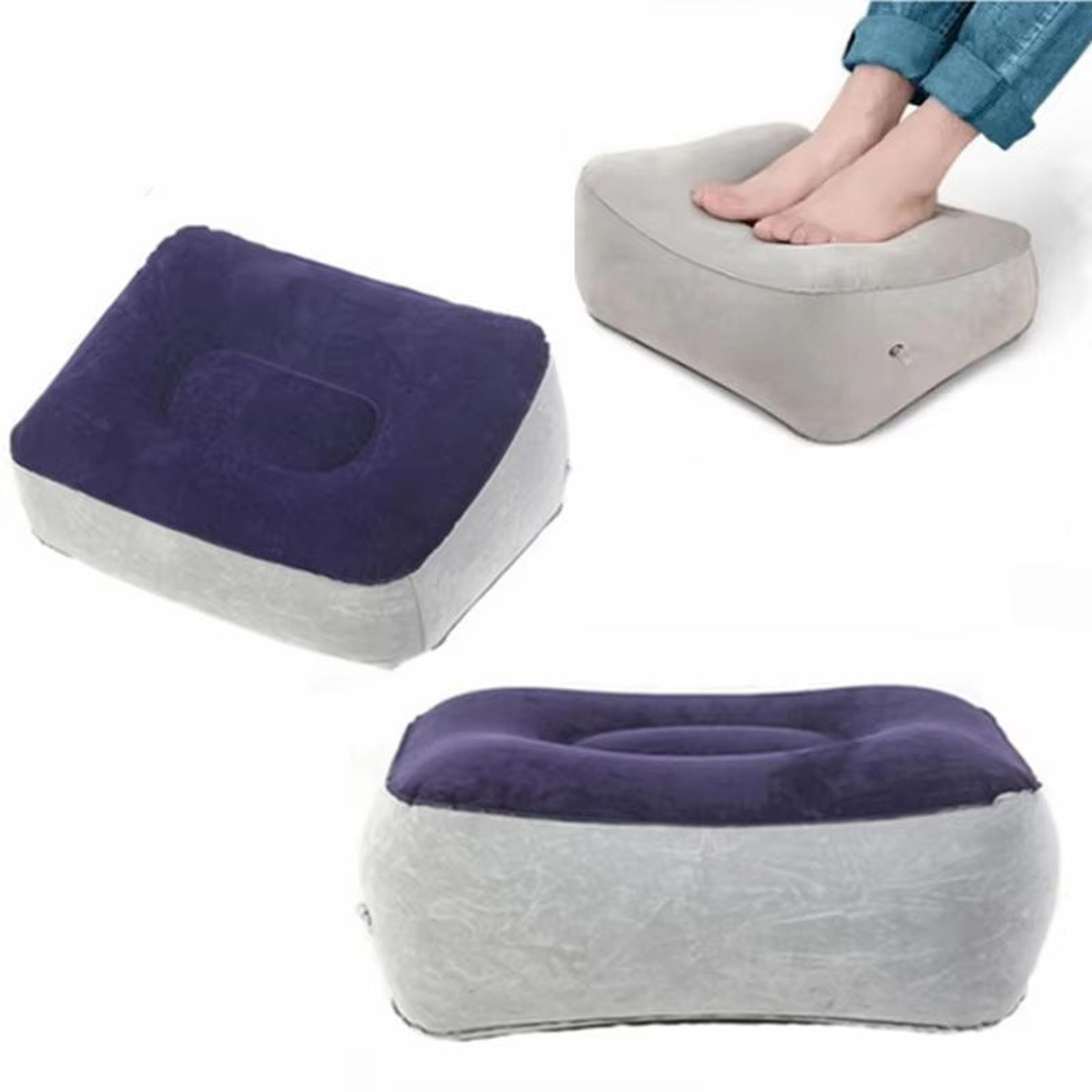 travellift inflatable footrest pillow – portable pvc air cushion leg rest for travel, office & home