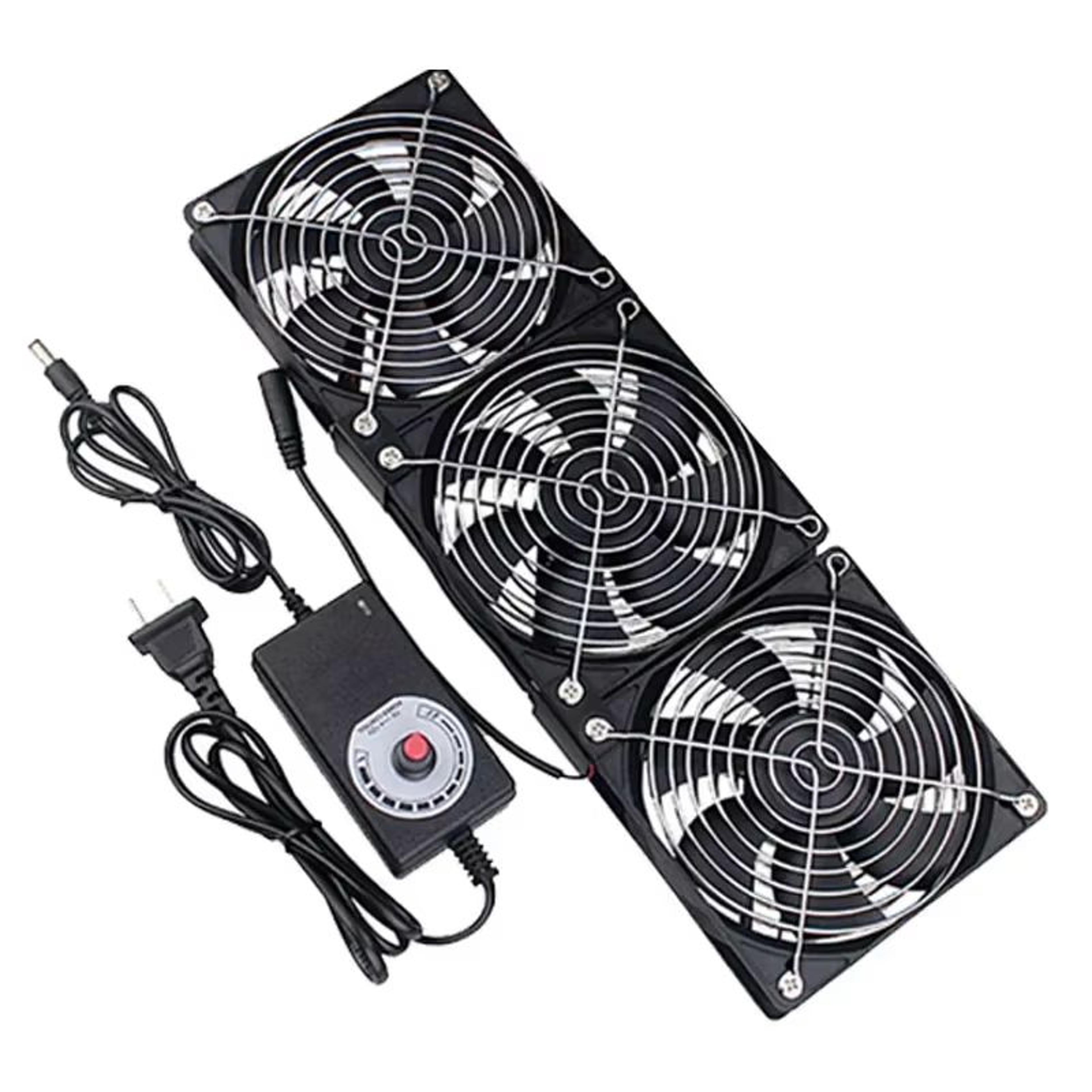 high-flow 120 mm (4.72 in) 3000 rpm cooling fan with speed controller – universal chassis & cabinet airflow solution