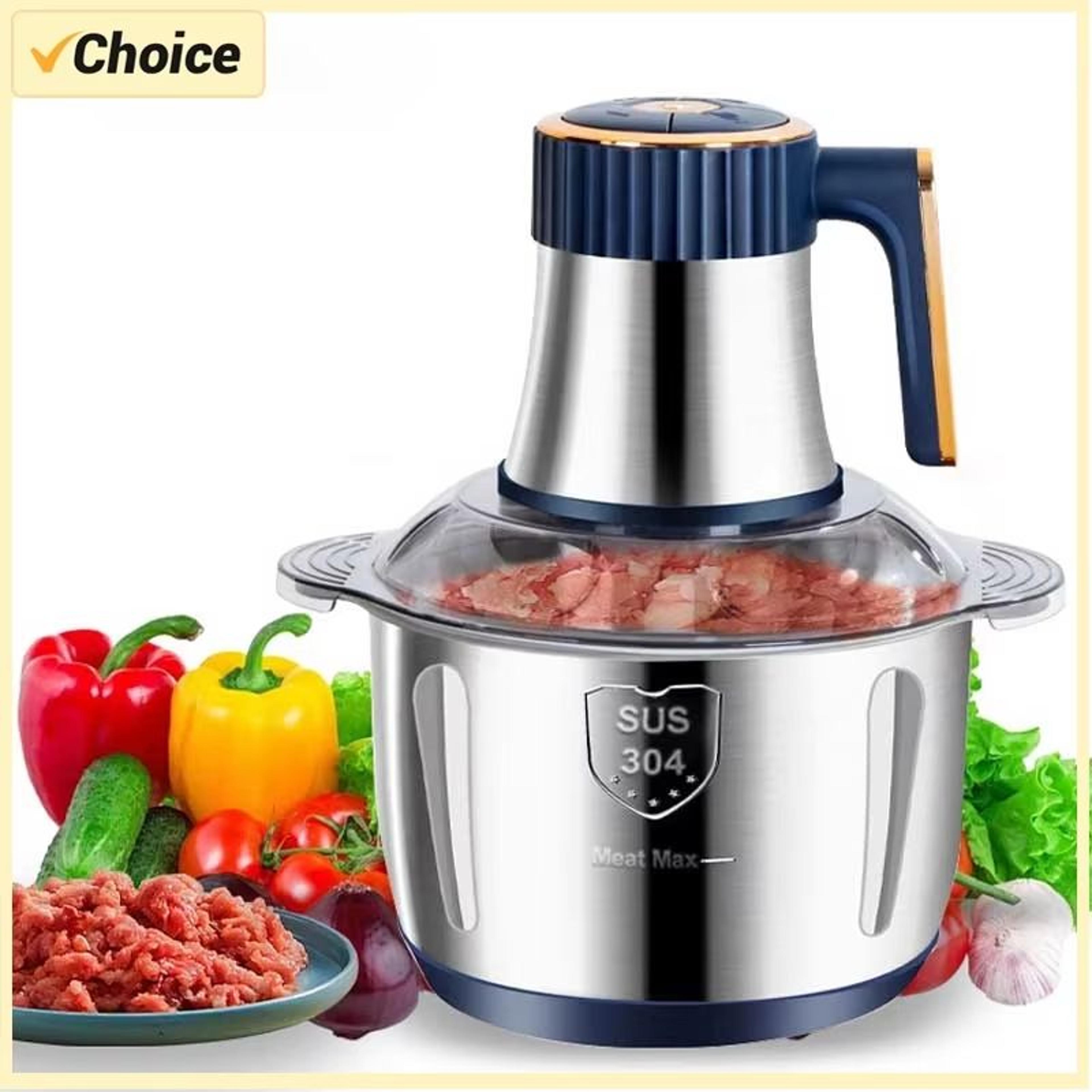 powerprep 5 l (1.32 gal) electric meat grinder & food crusher – stainless steel multifunctional kitchen processor