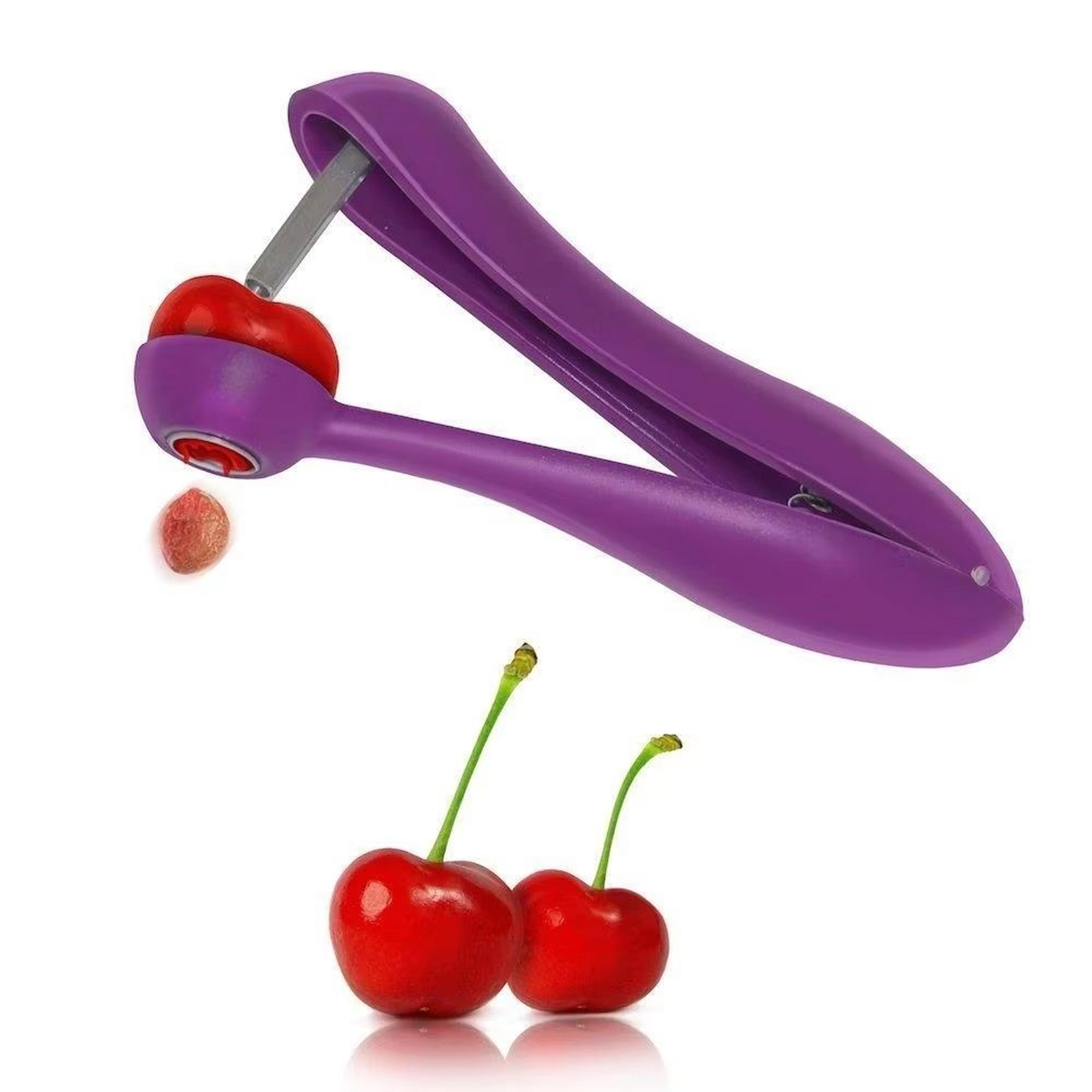 quick-squeeze cherry seed remover – easy pit tool for cherries & small fruits