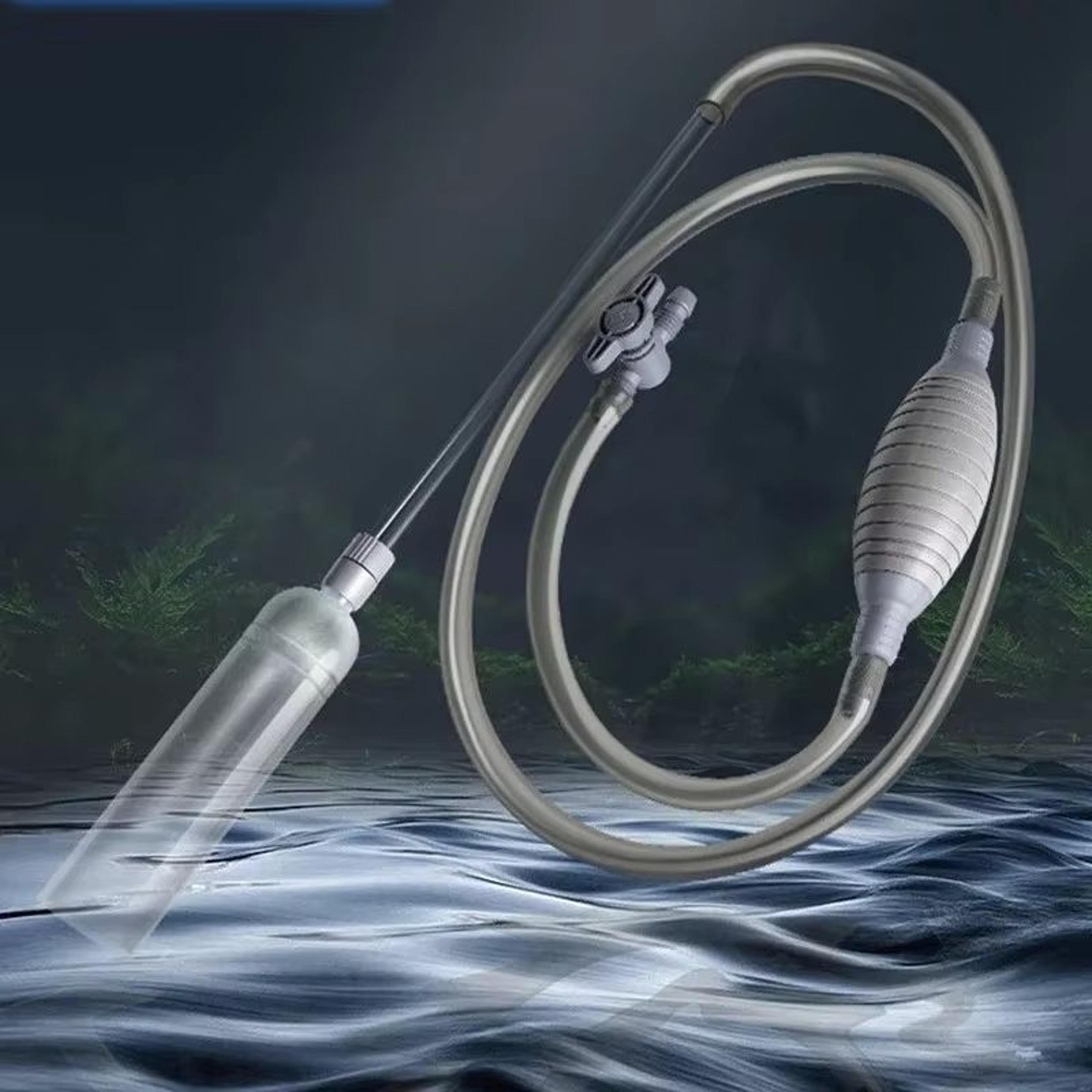 5 ft manual aquarium water changer & siphon vacuum cleaner – fish tank maintenance tool