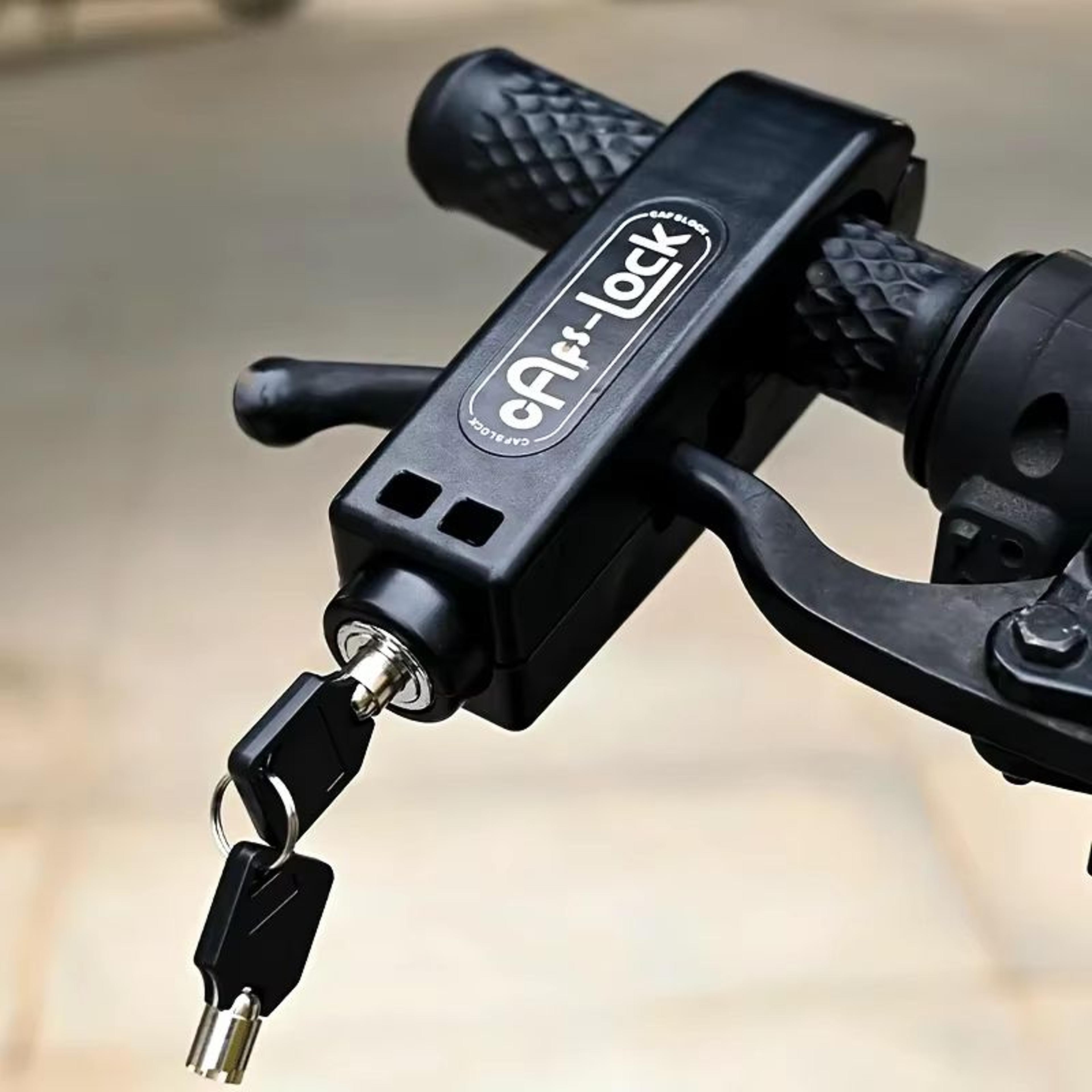 heavy-duty anti-theft brake lever lock for bikes, scooters & motorcycles | durable abs lock with easy carry design