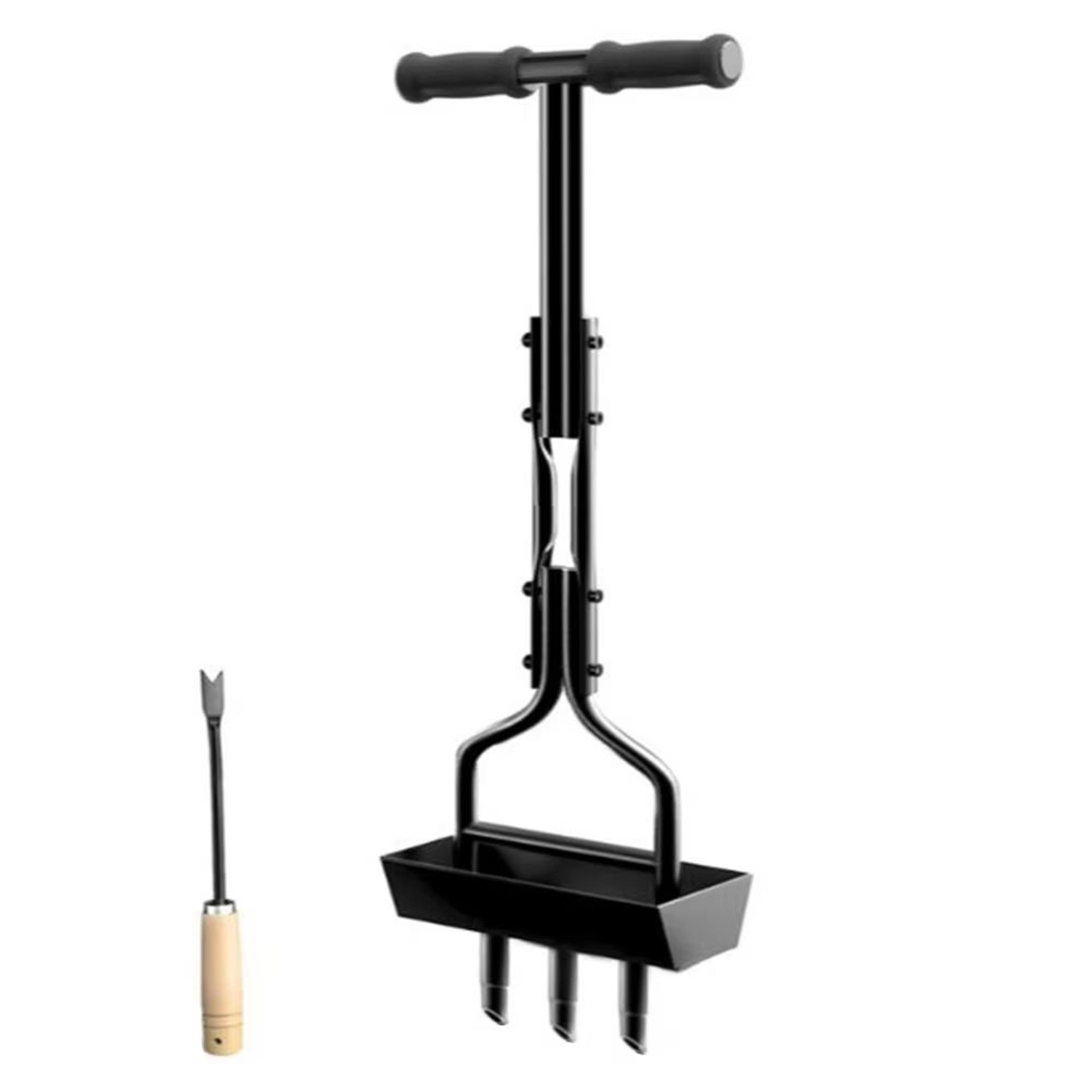 procore t-handle manual lawn aerator – garden coring tool for yard care