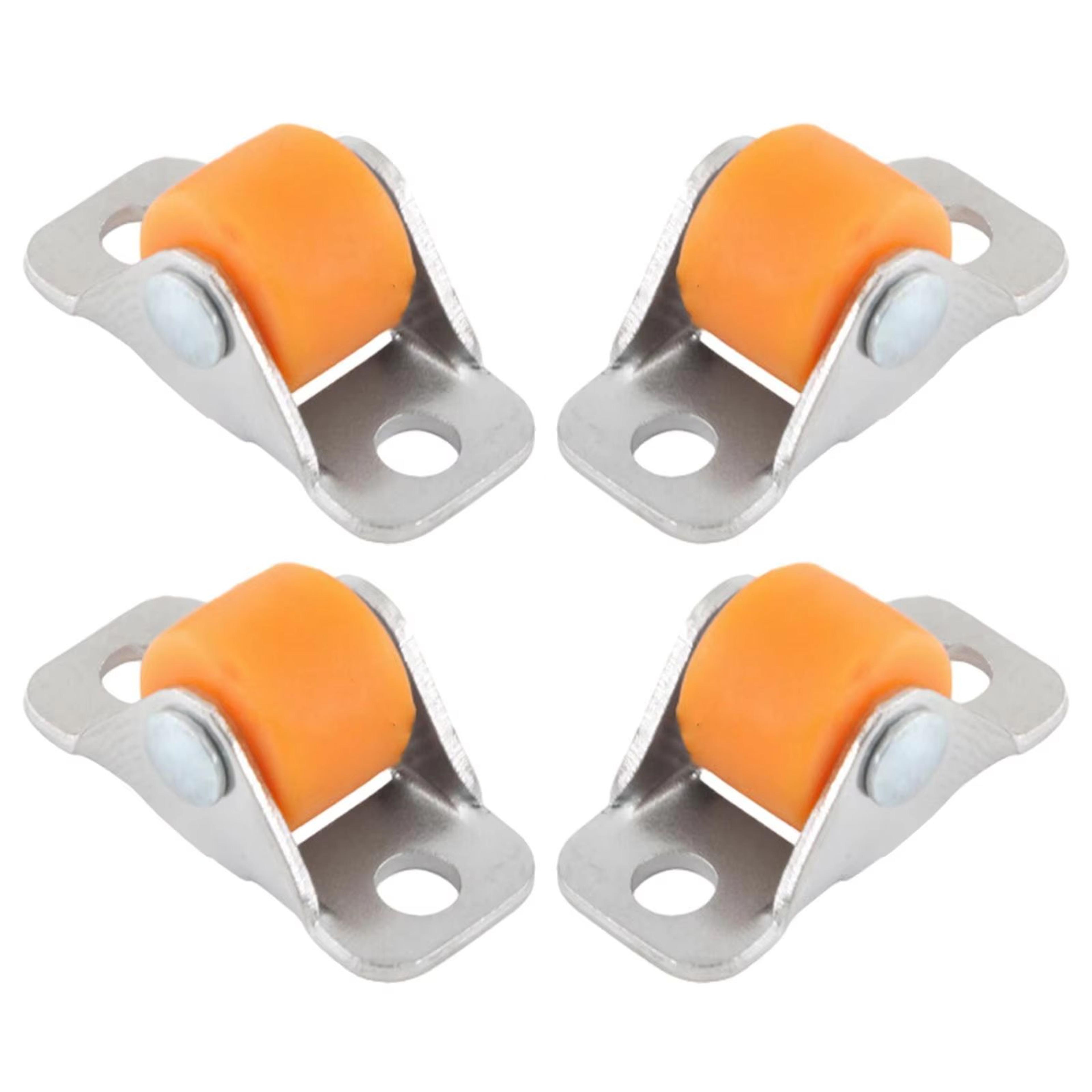 quietglide silent furniture linear wheels – small fixed castor set of 4 for workbench, cart, shelves, table or chair