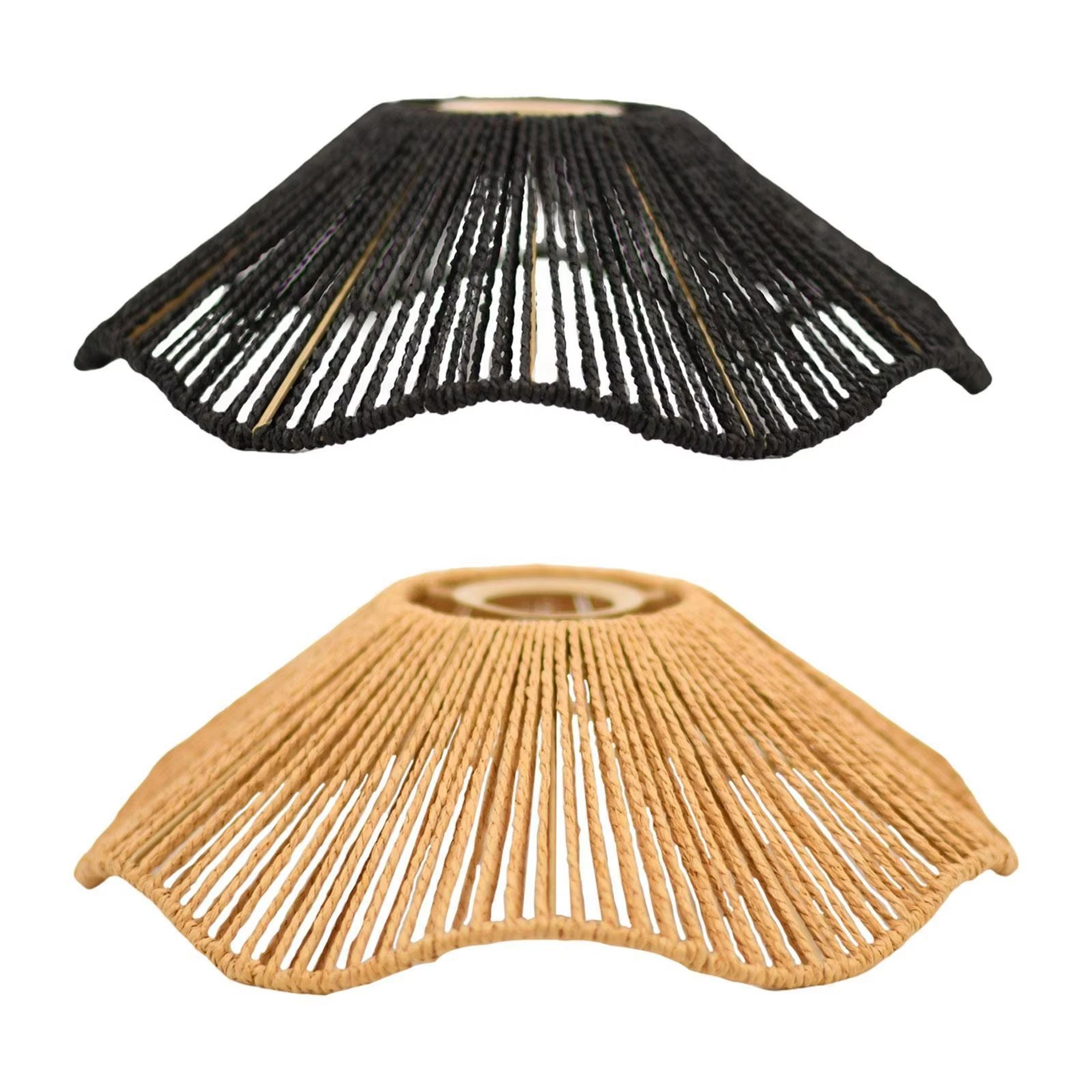 ropewoven hand-woven rope lampshade – decorative chandelier & ceiling light cover