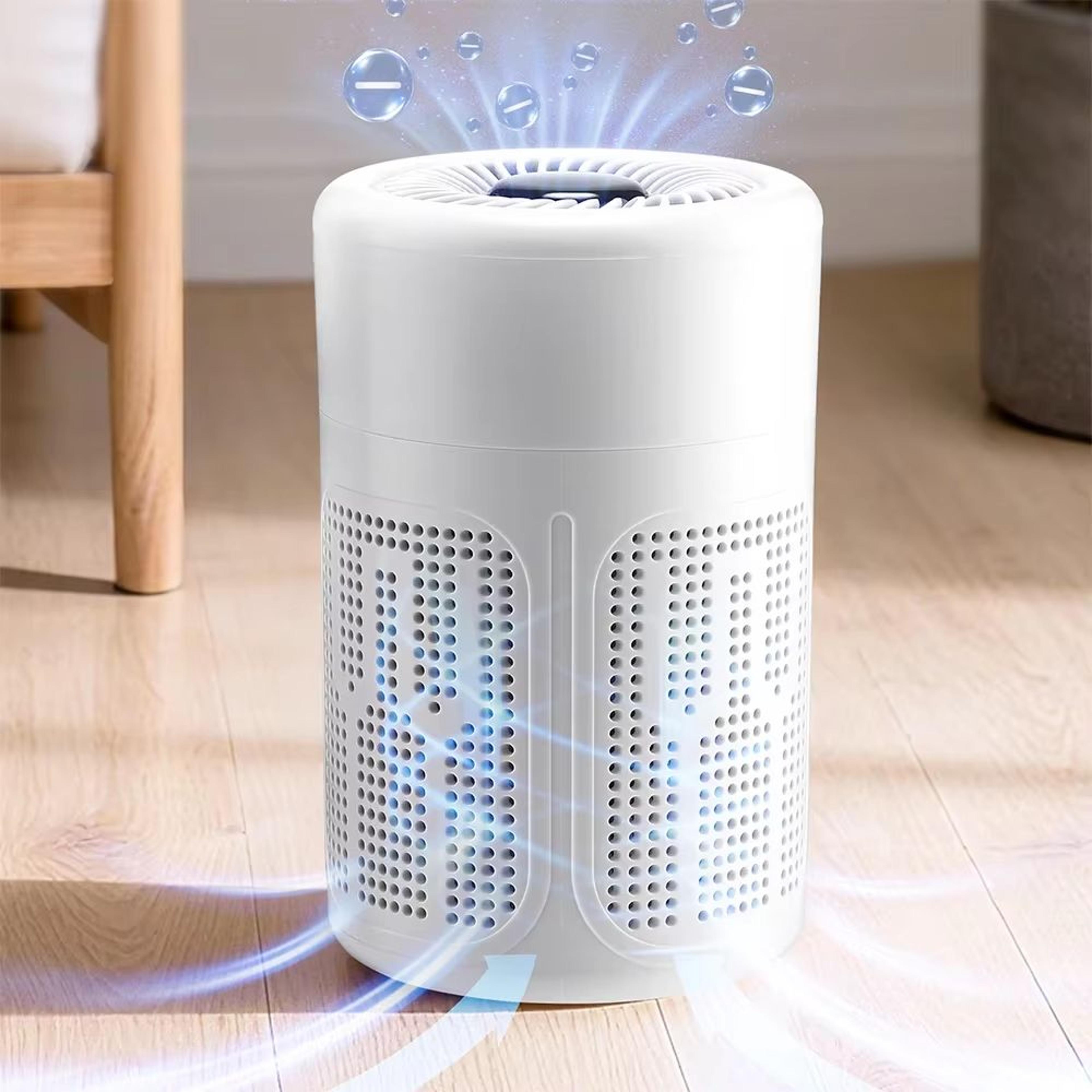 mini desktop hepa & negative-ion air purifier for home & office